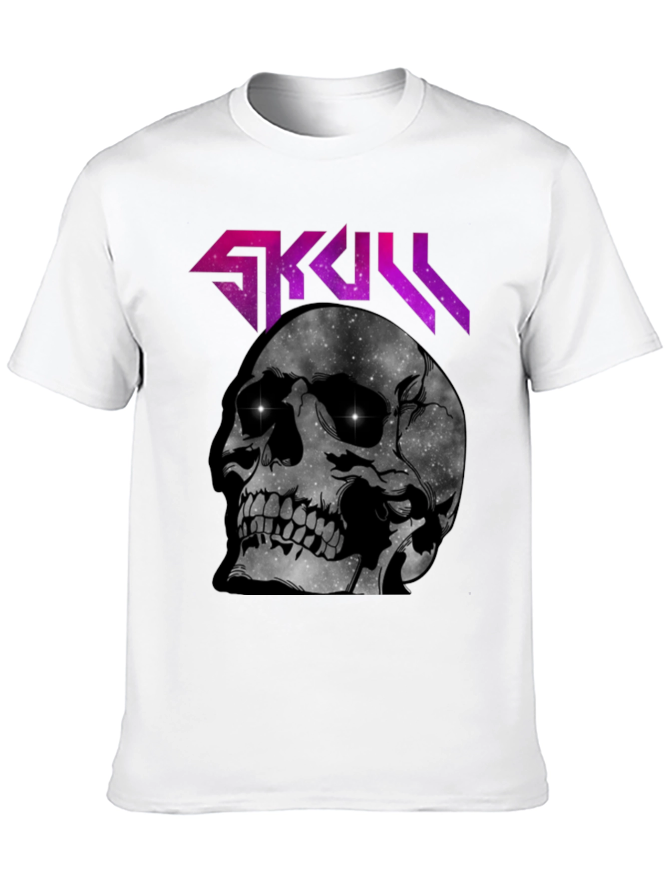 Skull Galaxy Graphic T-Shirt - Dark Style