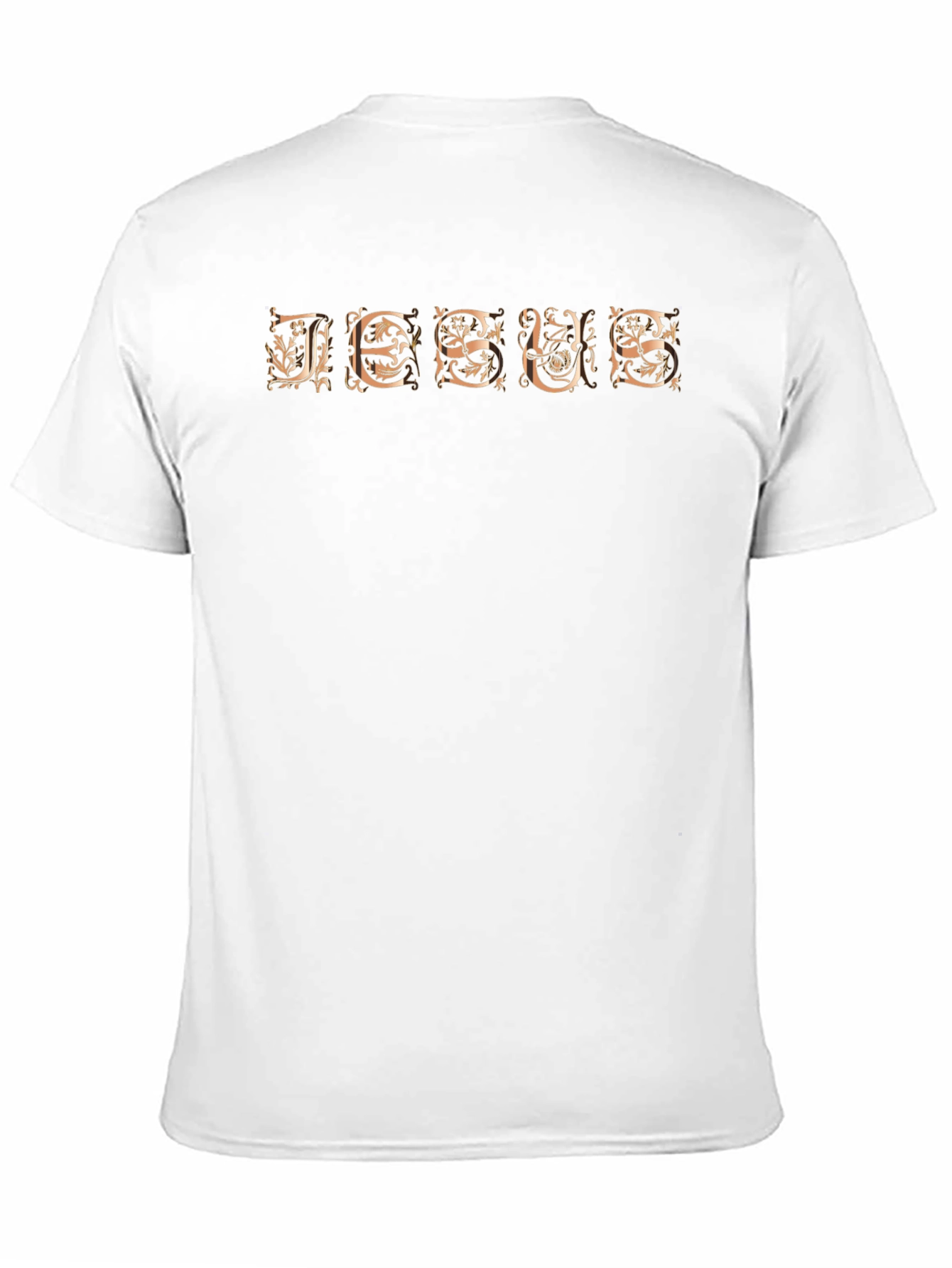 Ornate JESUS Graphic Black T-Shirt