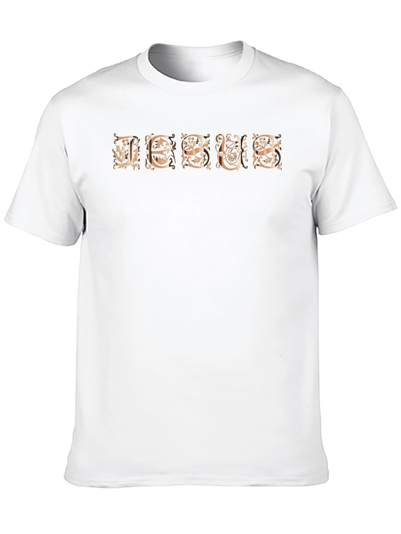 Ornate JESUS Graphic Black T-Shirt