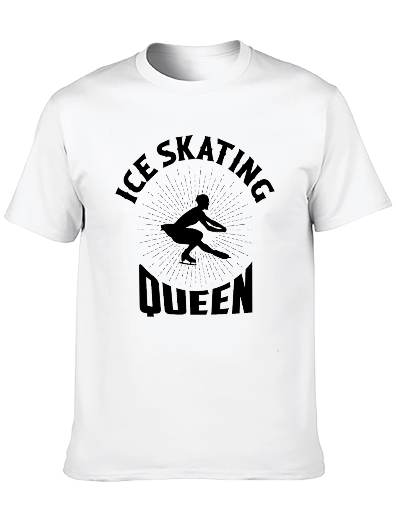 Ice Skating Queen Black Graphic Tee