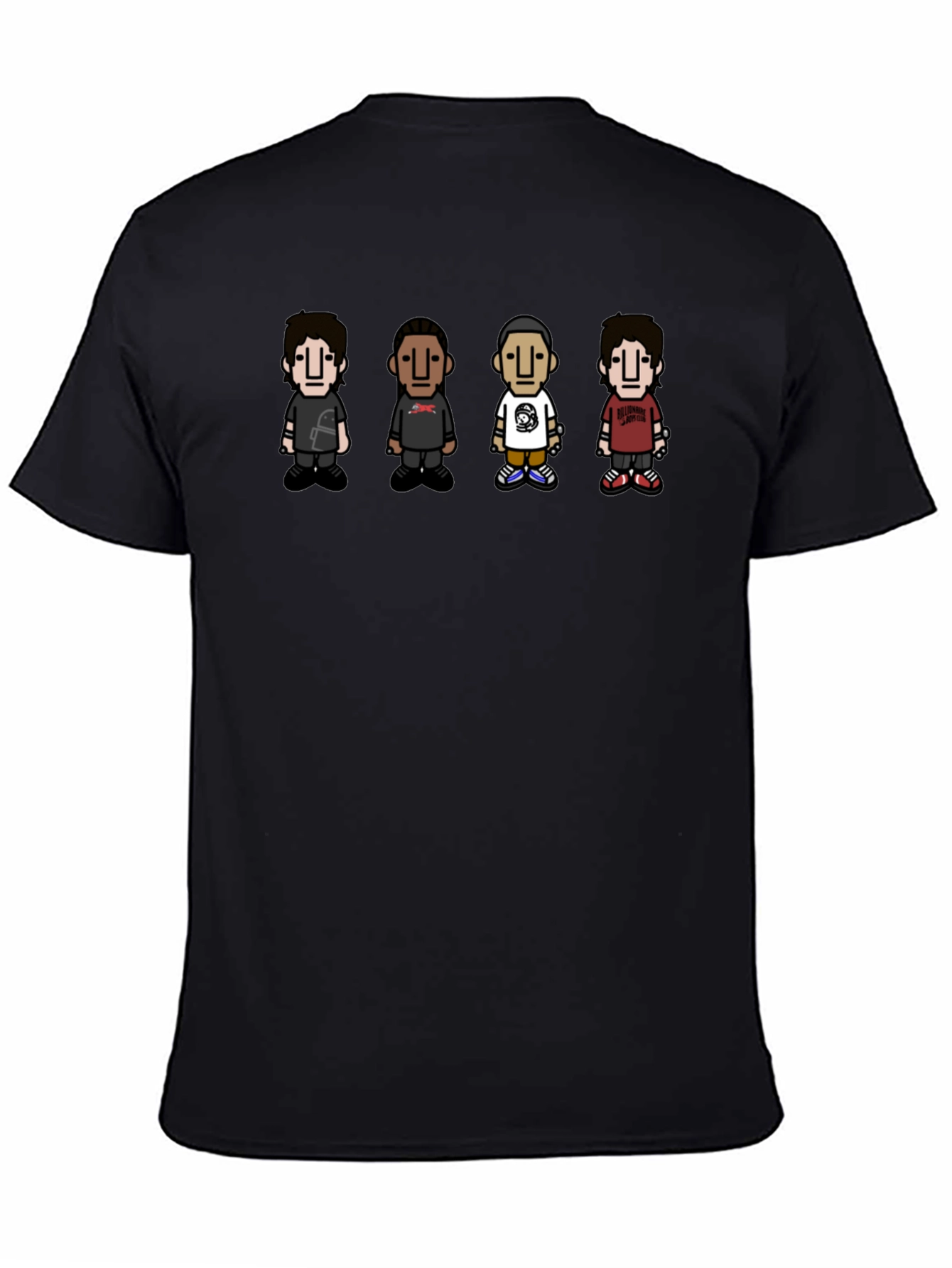 Cartoon Character Print Crew Neck T-Shirt