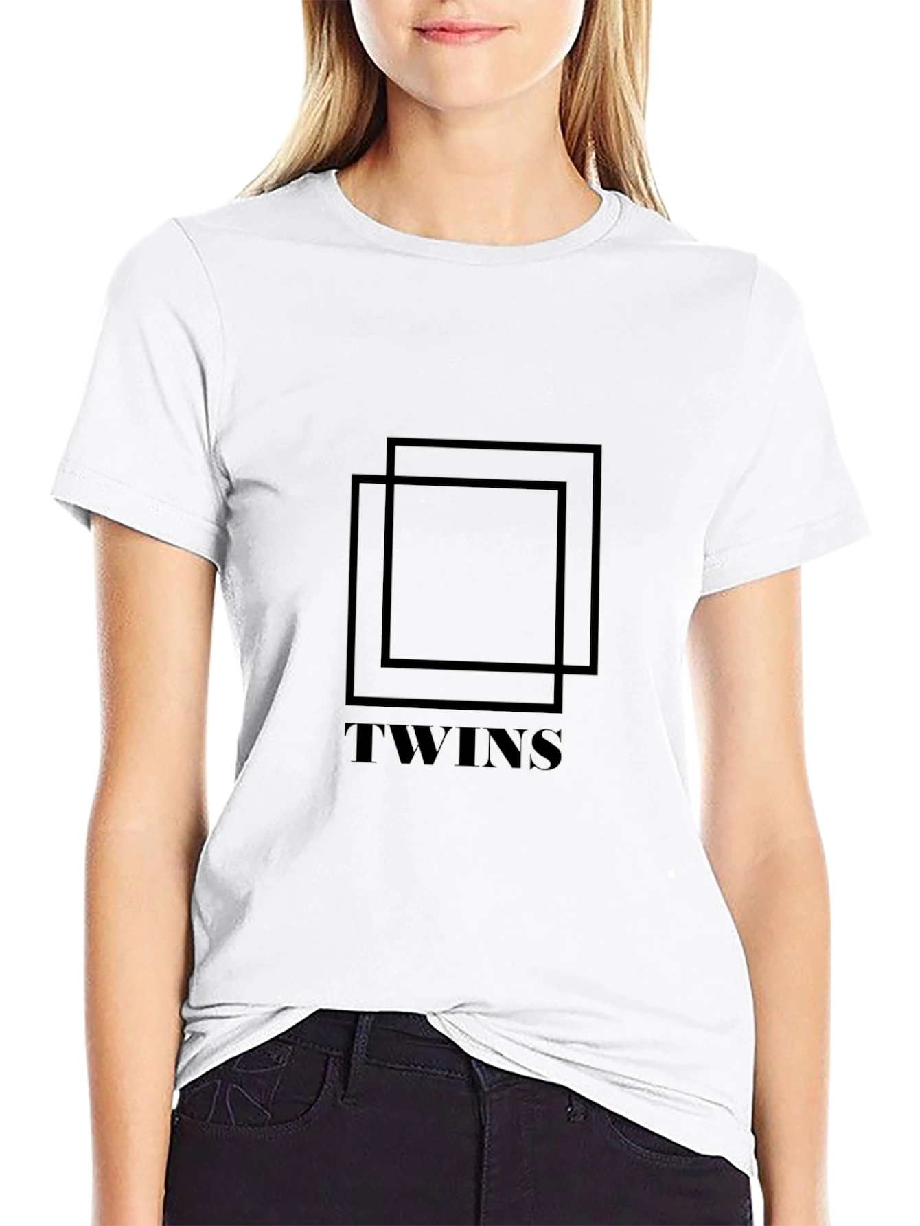 Twins Graphic Black T-Shirt