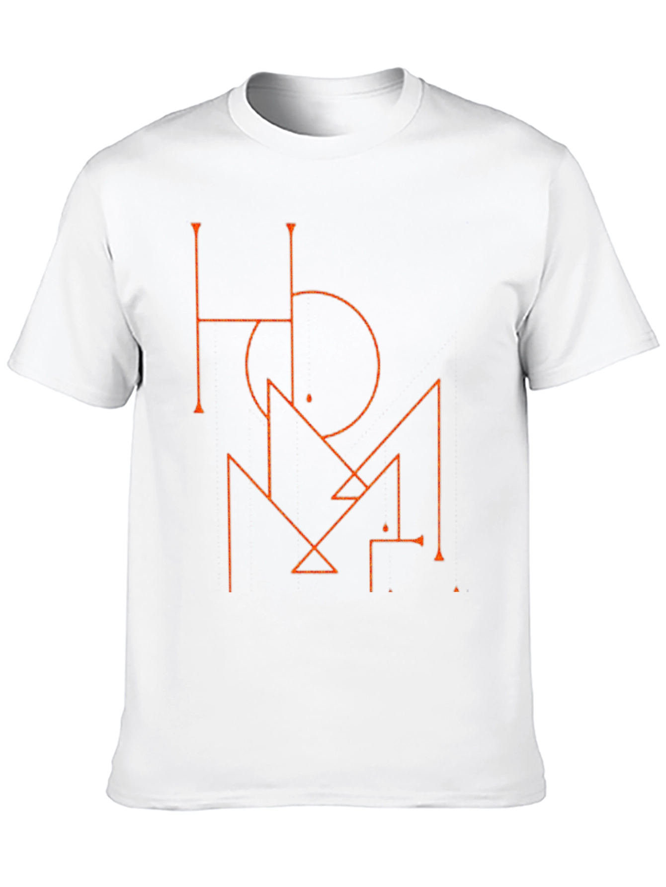 Geometric Graphic Print Mens Black T-Shirt