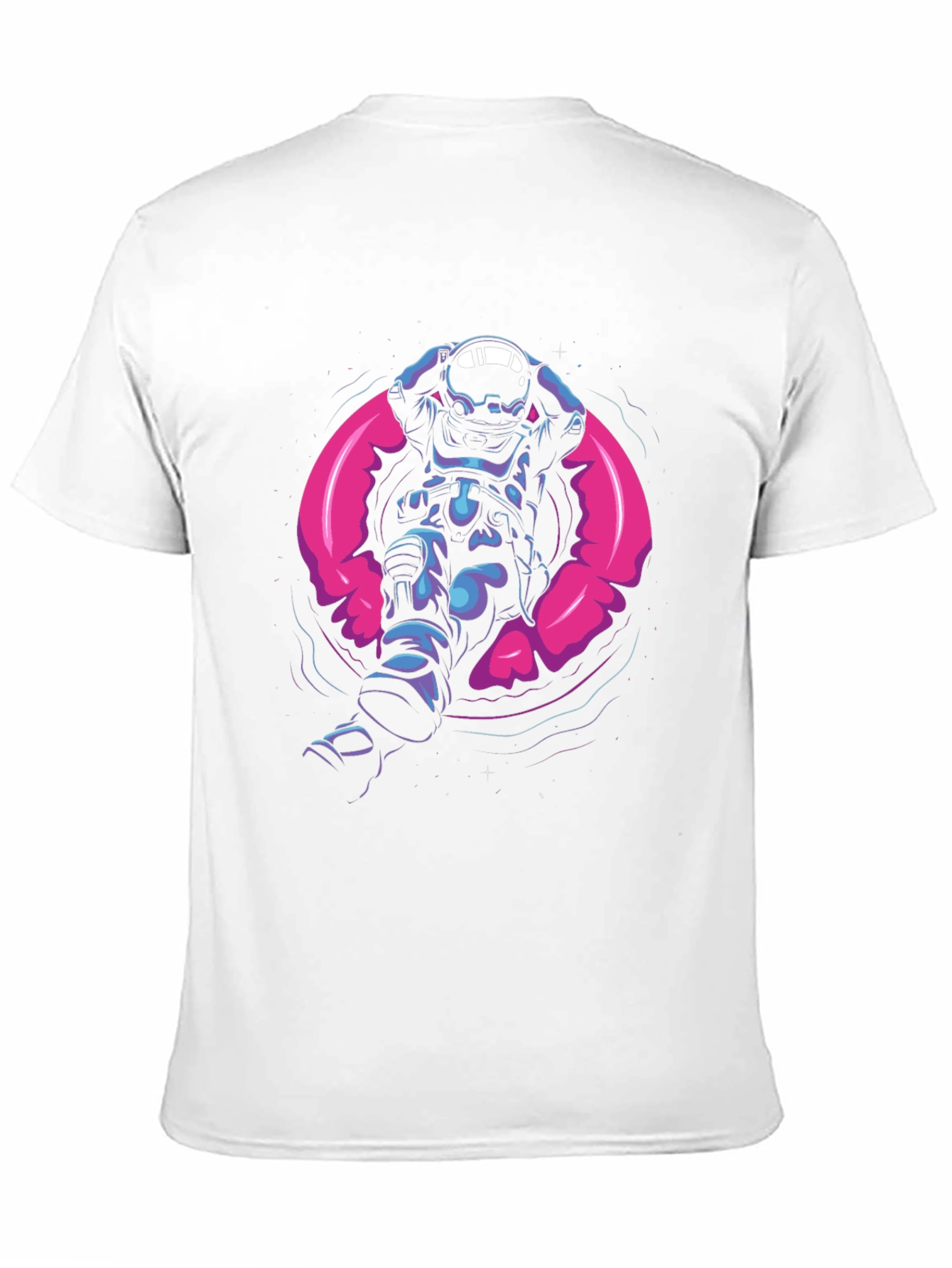 Astronaut in Space Pool Float Graphic Tee