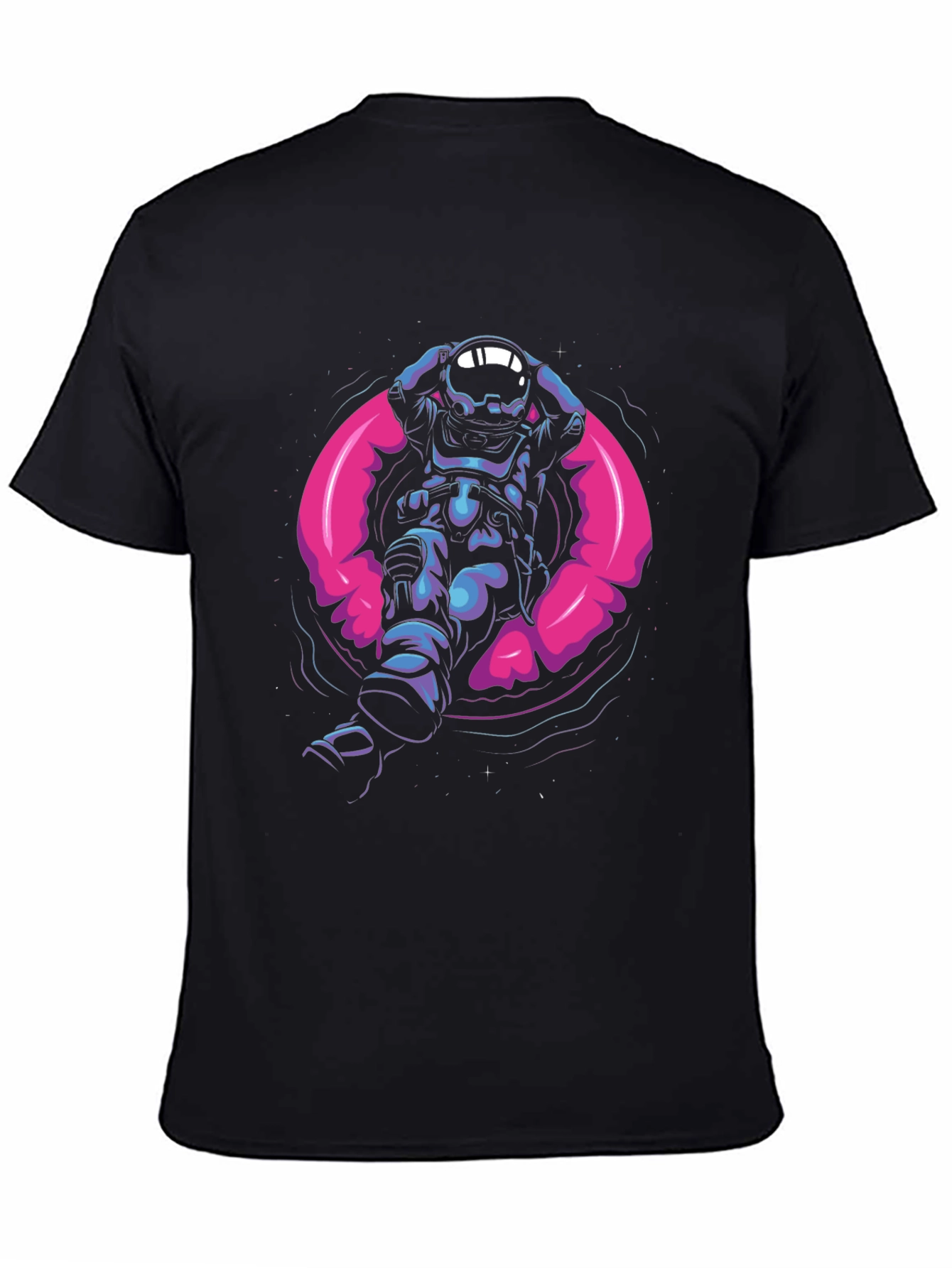 Astronaut in Space Pool Float Graphic Tee