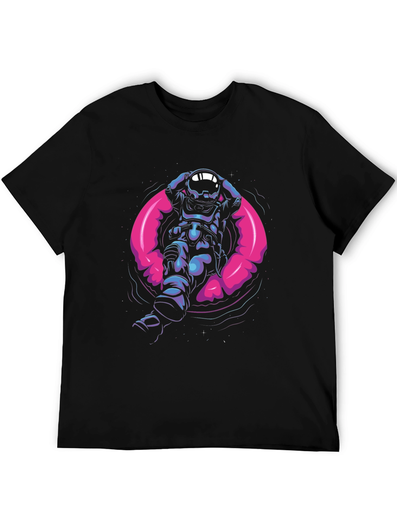 Astronaut in Space Pool Float Graphic Tee