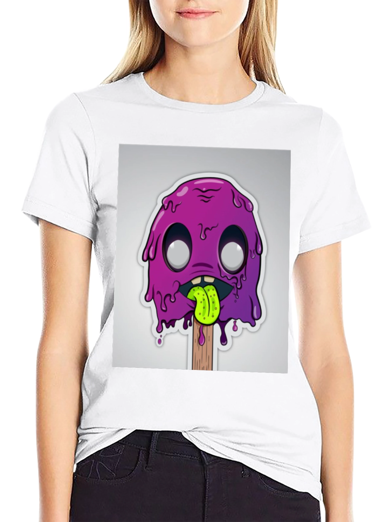 Purple Monster Lollipop Graphic Tee