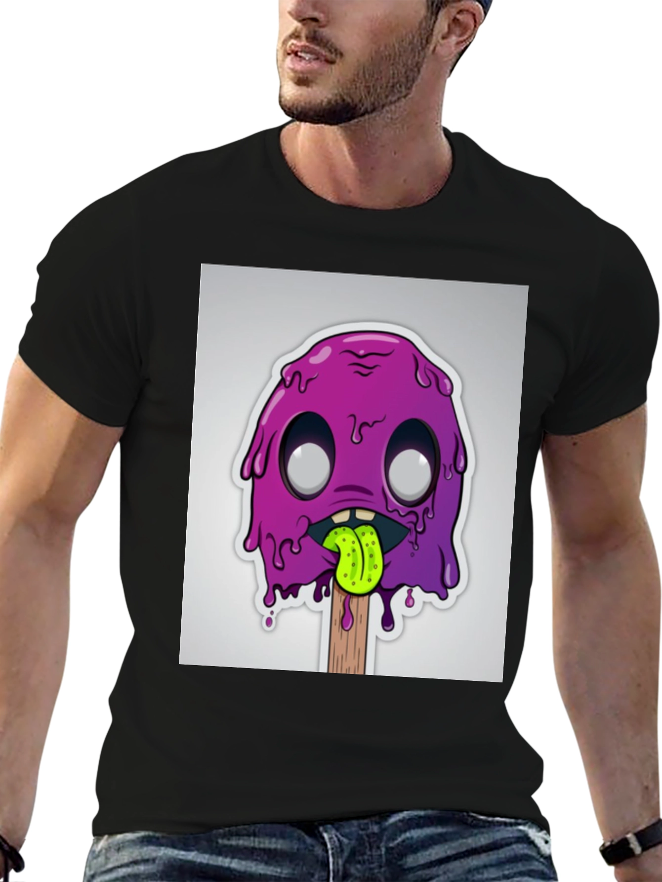 Purple Monster Lollipop Graphic Tee