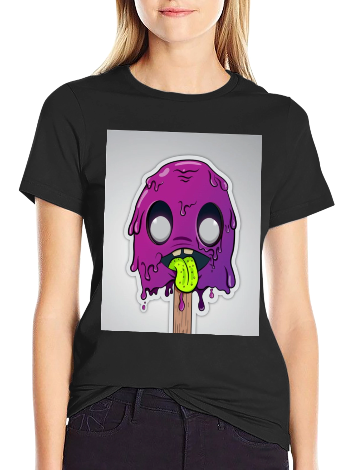 Purple Monster Lollipop Graphic Tee