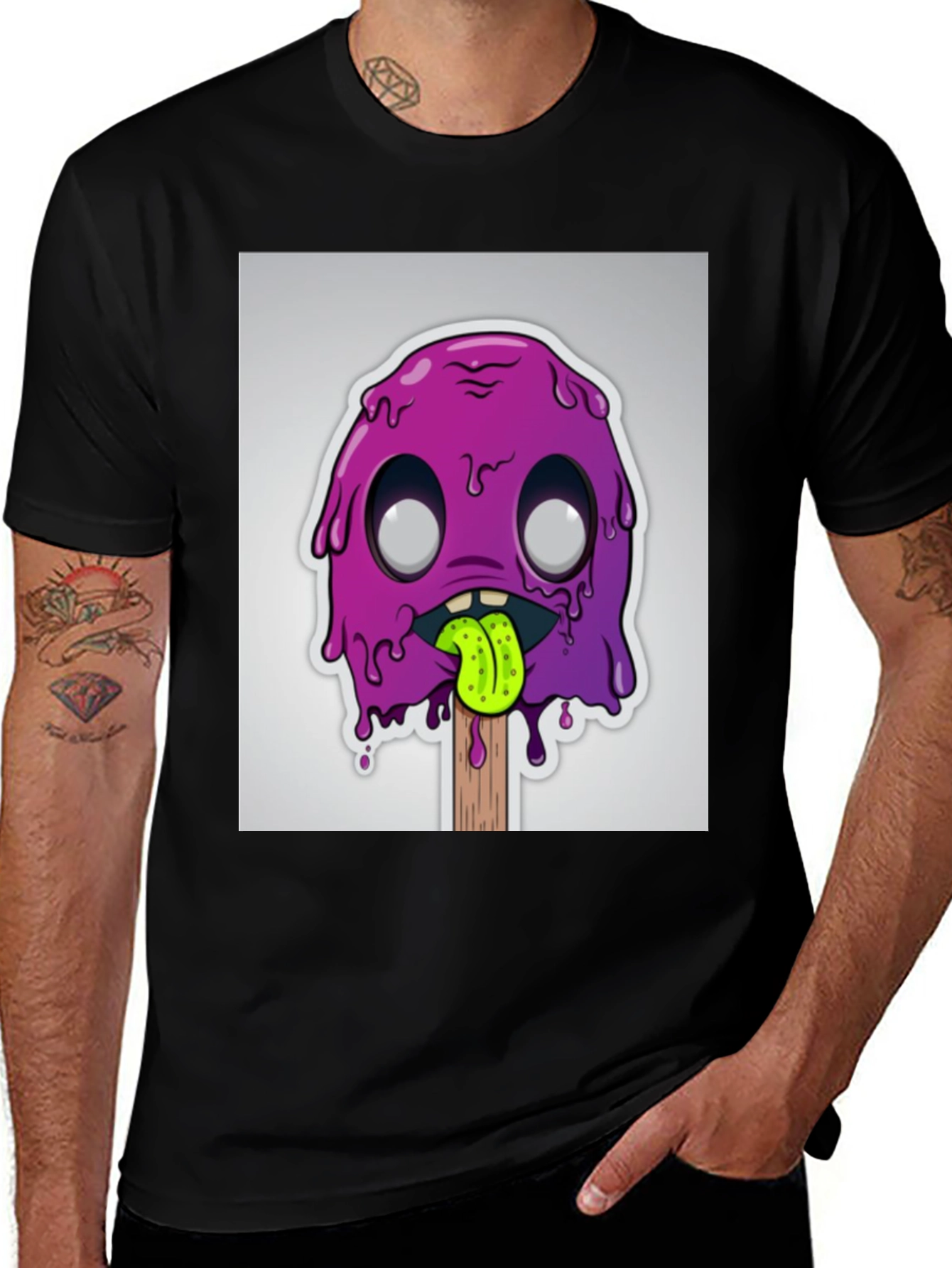 Purple Monster Lollipop Graphic Tee