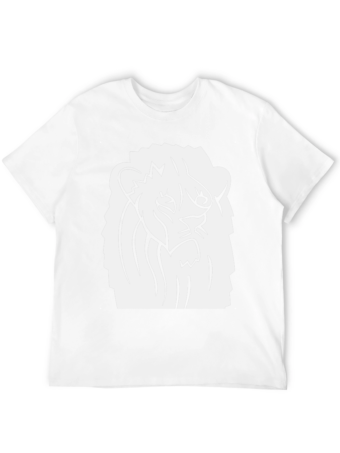 Black T-Shirt with Lion Graphic Print