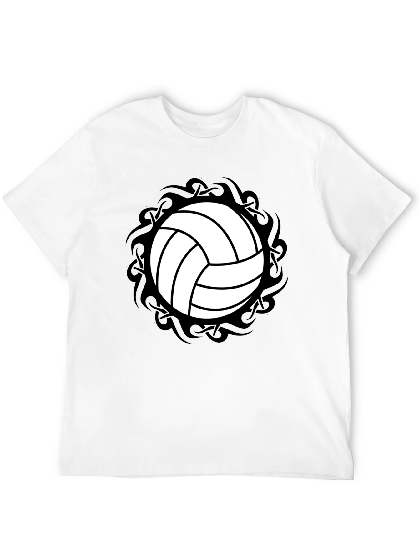 Volleyball Graphic Tee - Sporty Black T-Shirt
