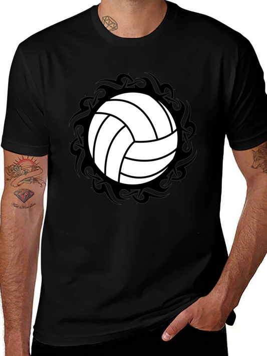 Volleyball Graphic Tee - Sporty Black T-Shirt