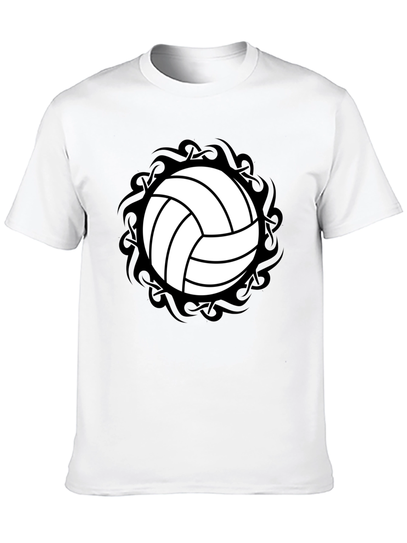 Volleyball Graphic Tee - Sporty Black T-Shirt