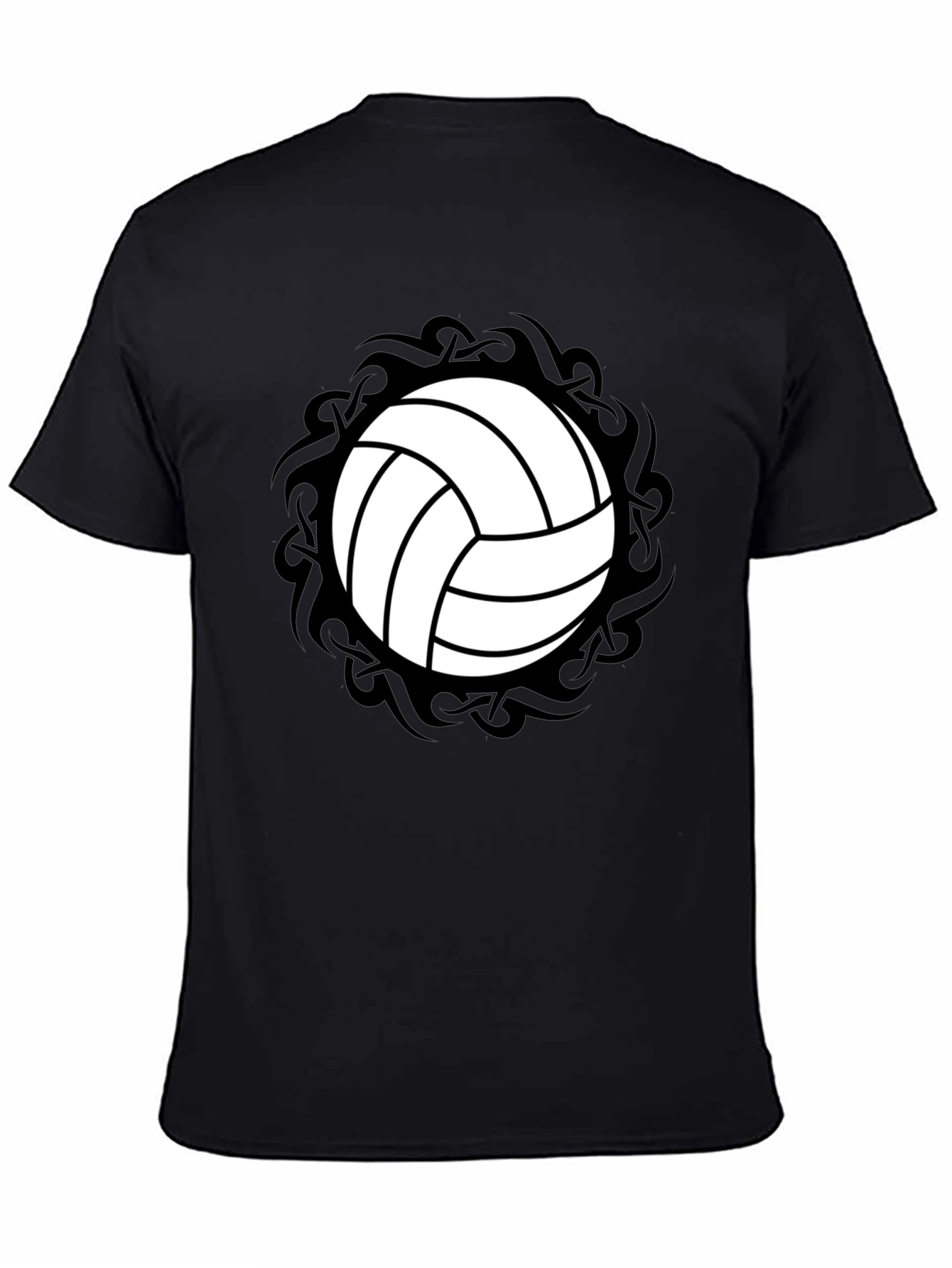 Volleyball Graphic Tee - Sporty Black T-Shirt