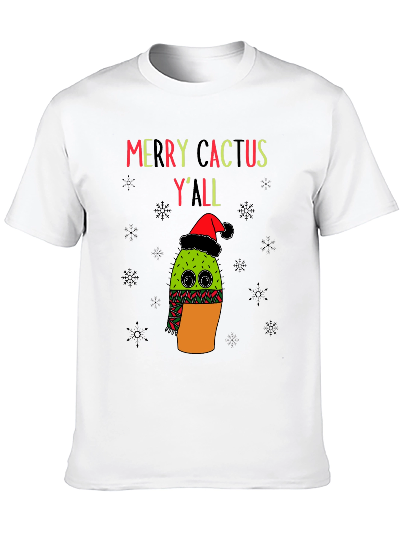 Merry Cactus Yall Christmas T-Shirt