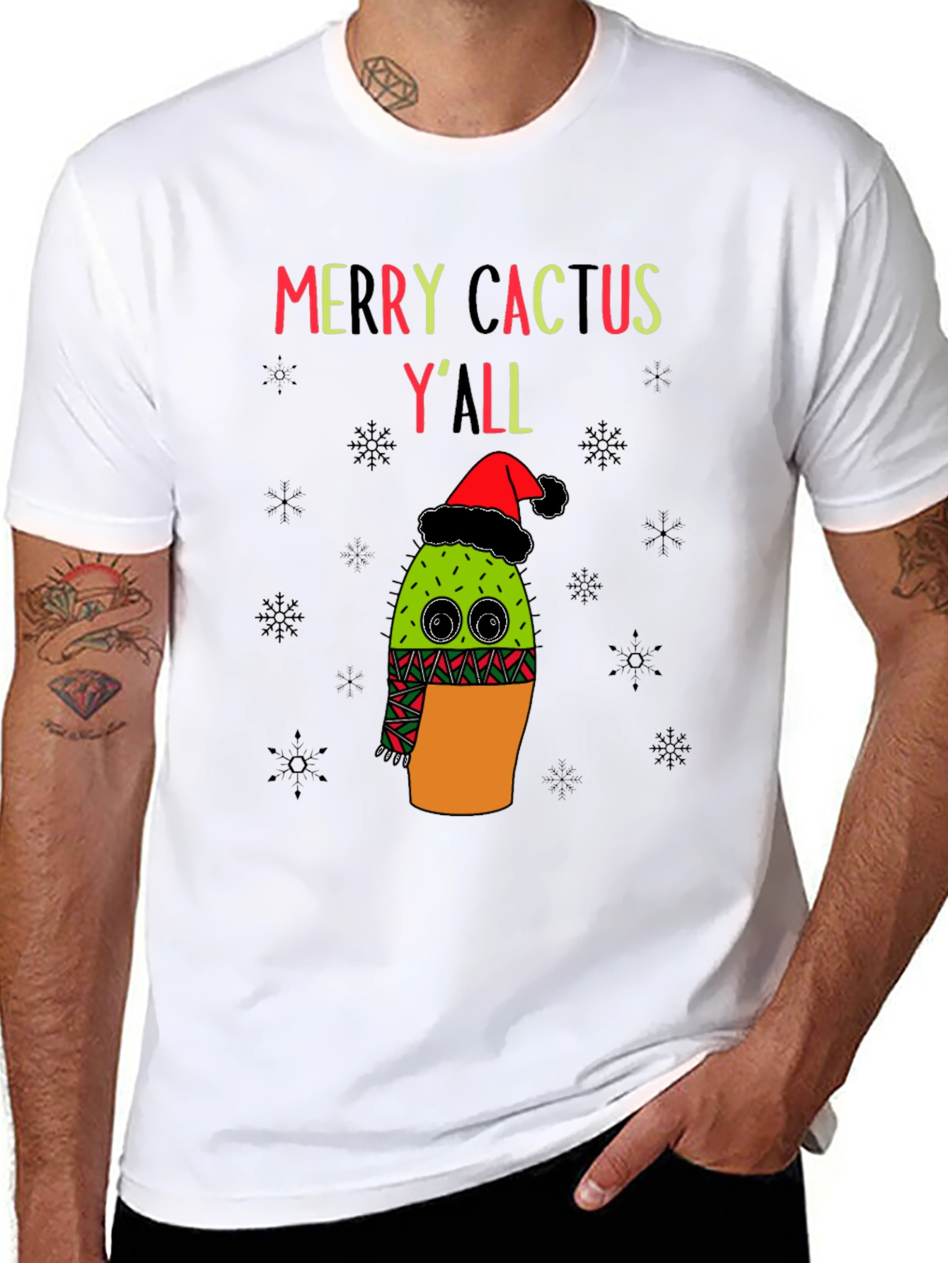 Merry Cactus Yall Christmas T-Shirt