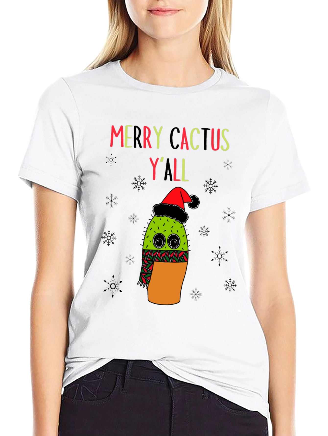Merry Cactus Yall Christmas T-Shirt