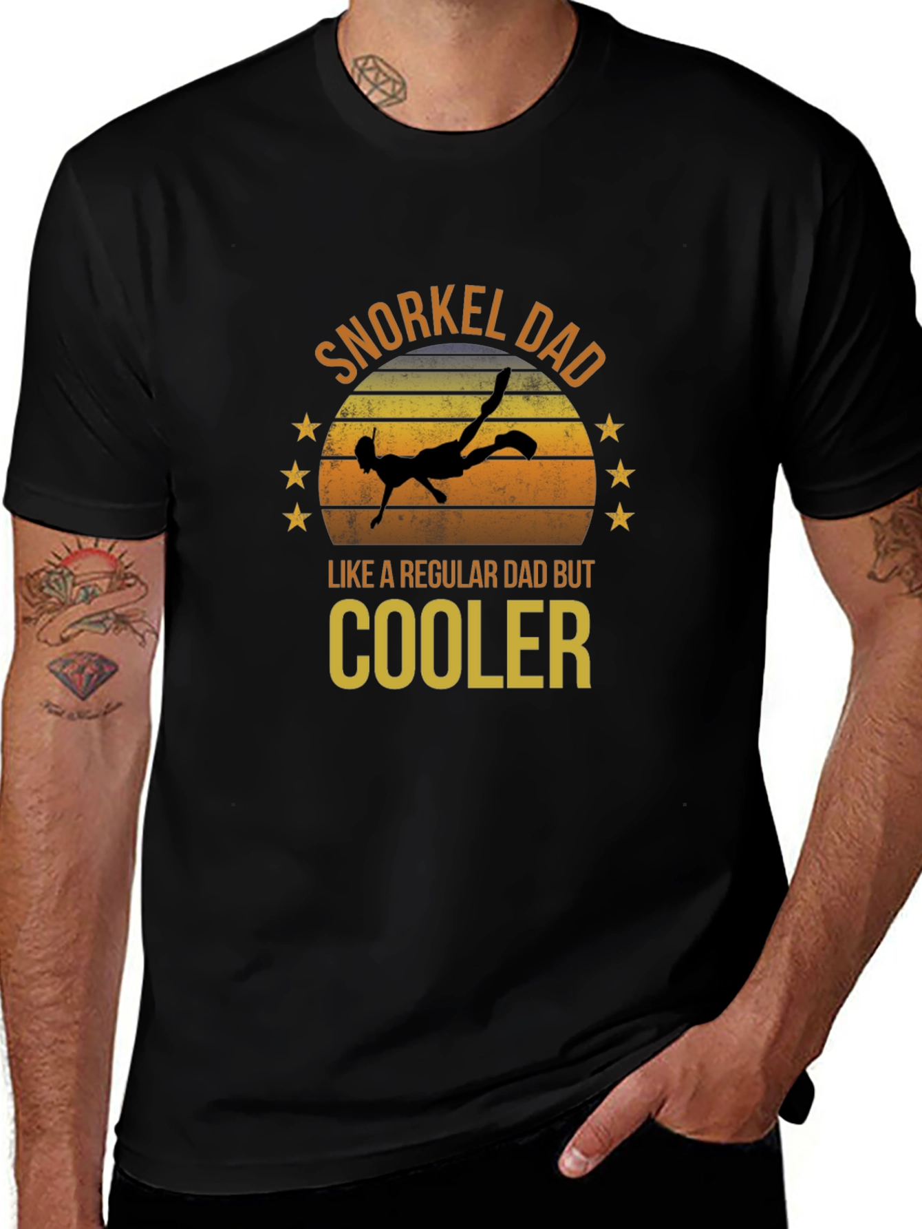 Snorkel Dad T-Shirt - Cool Diver Tee
