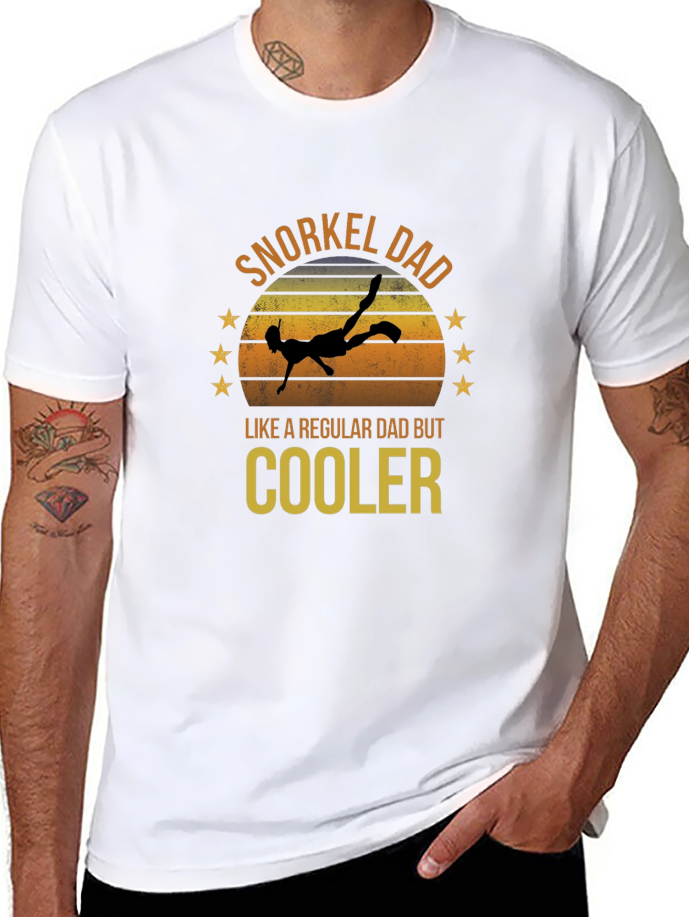 Snorkel Dad T-Shirt - Cool Diver Tee