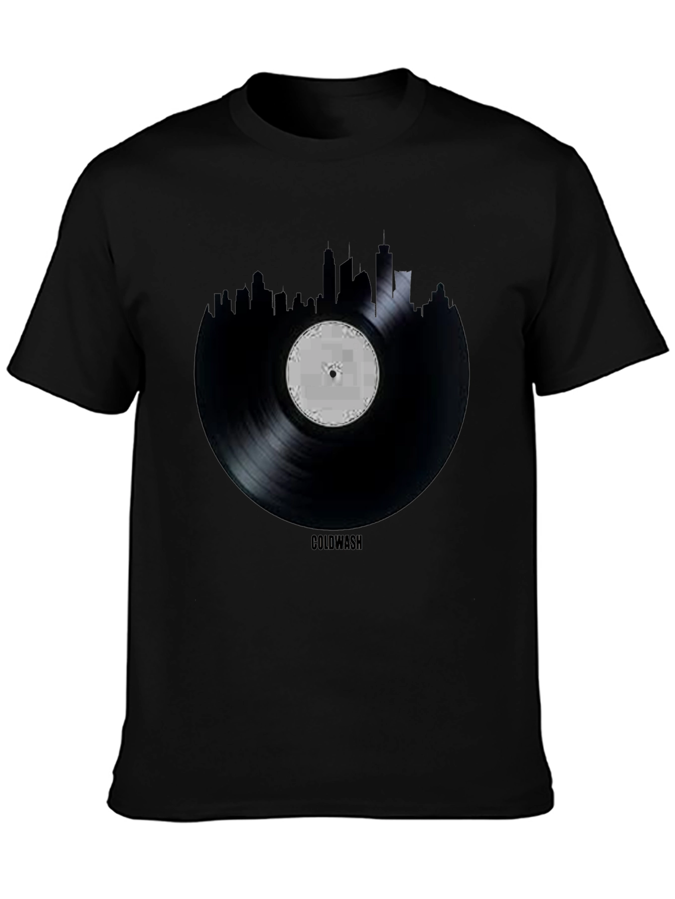 Coldwash Vinyl Record Skyline Graphic Tee