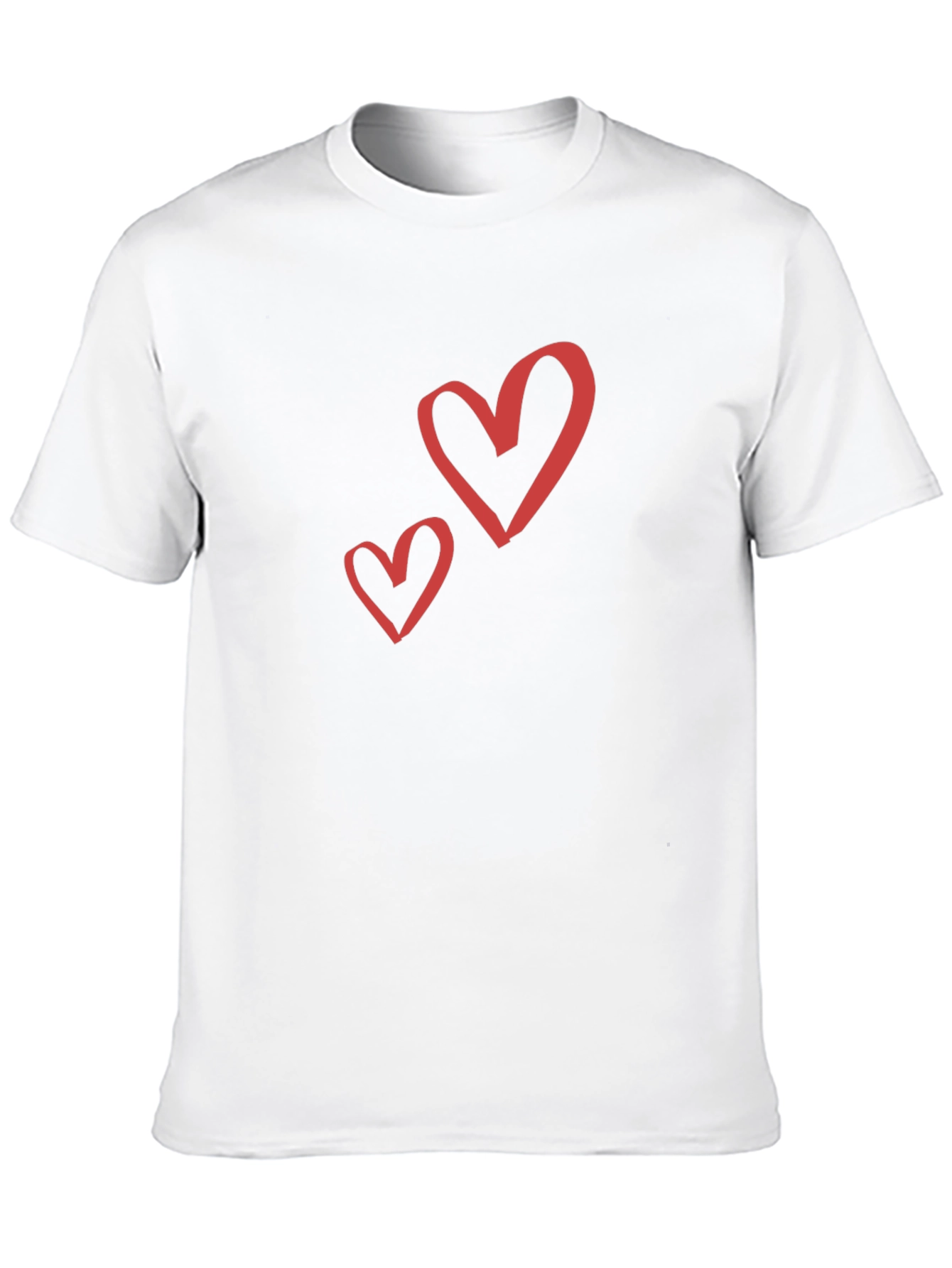 Heart Graphic Black Crew Neck T-Shirt