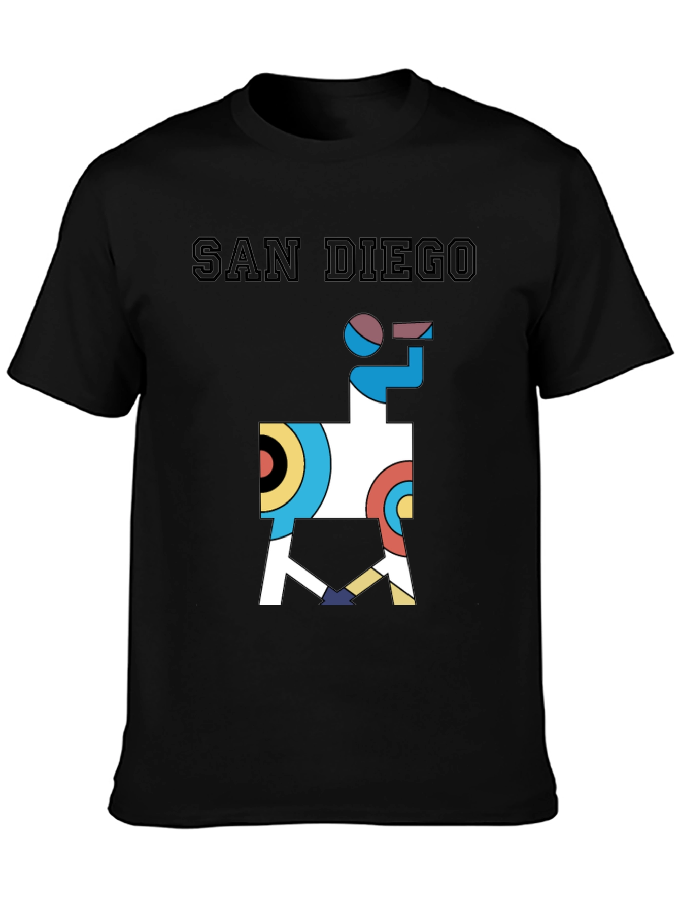 San Diego Graphic Tee - Abstract Geometric Llama Shirt