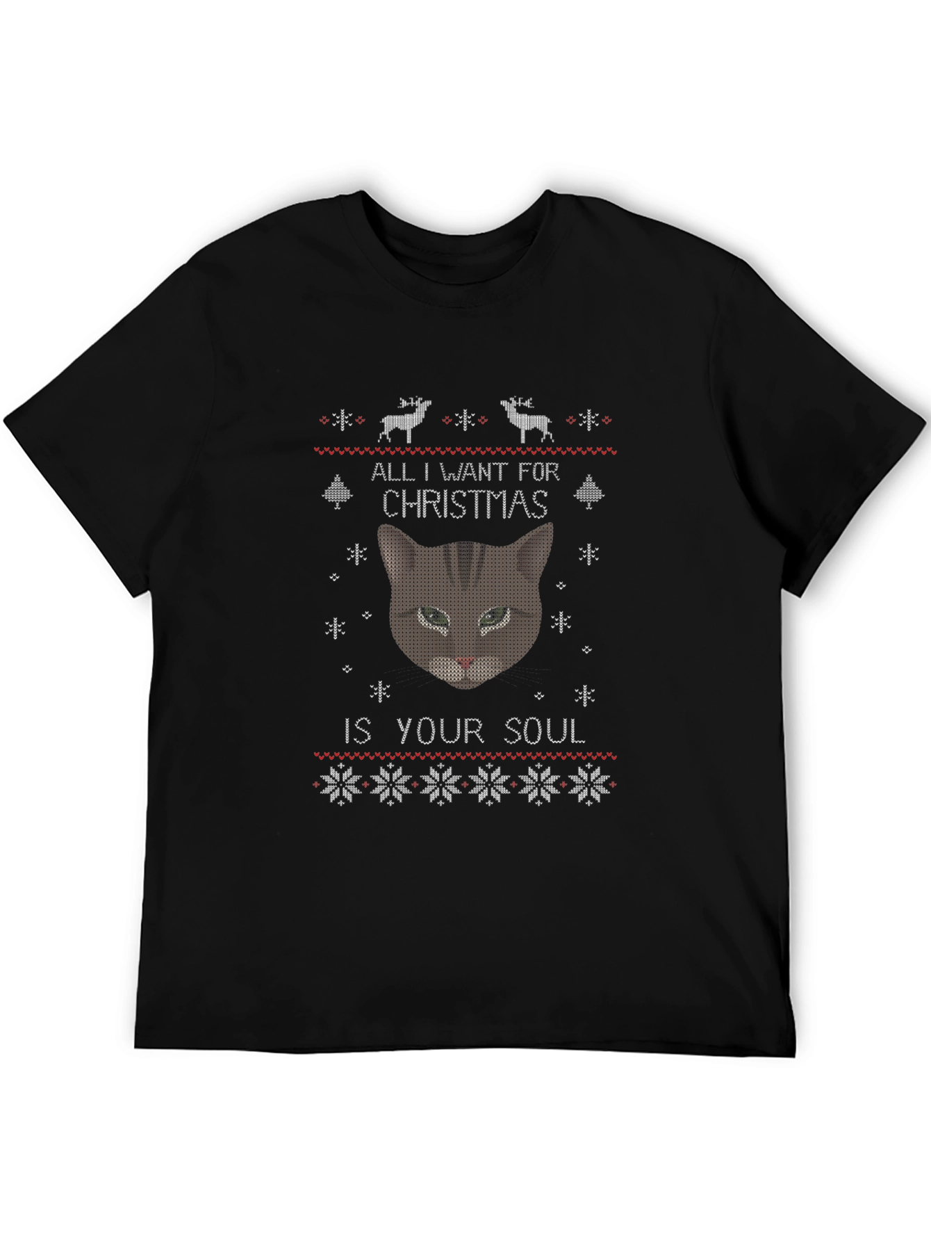 All I Want for Christmas Cat T-Shirt