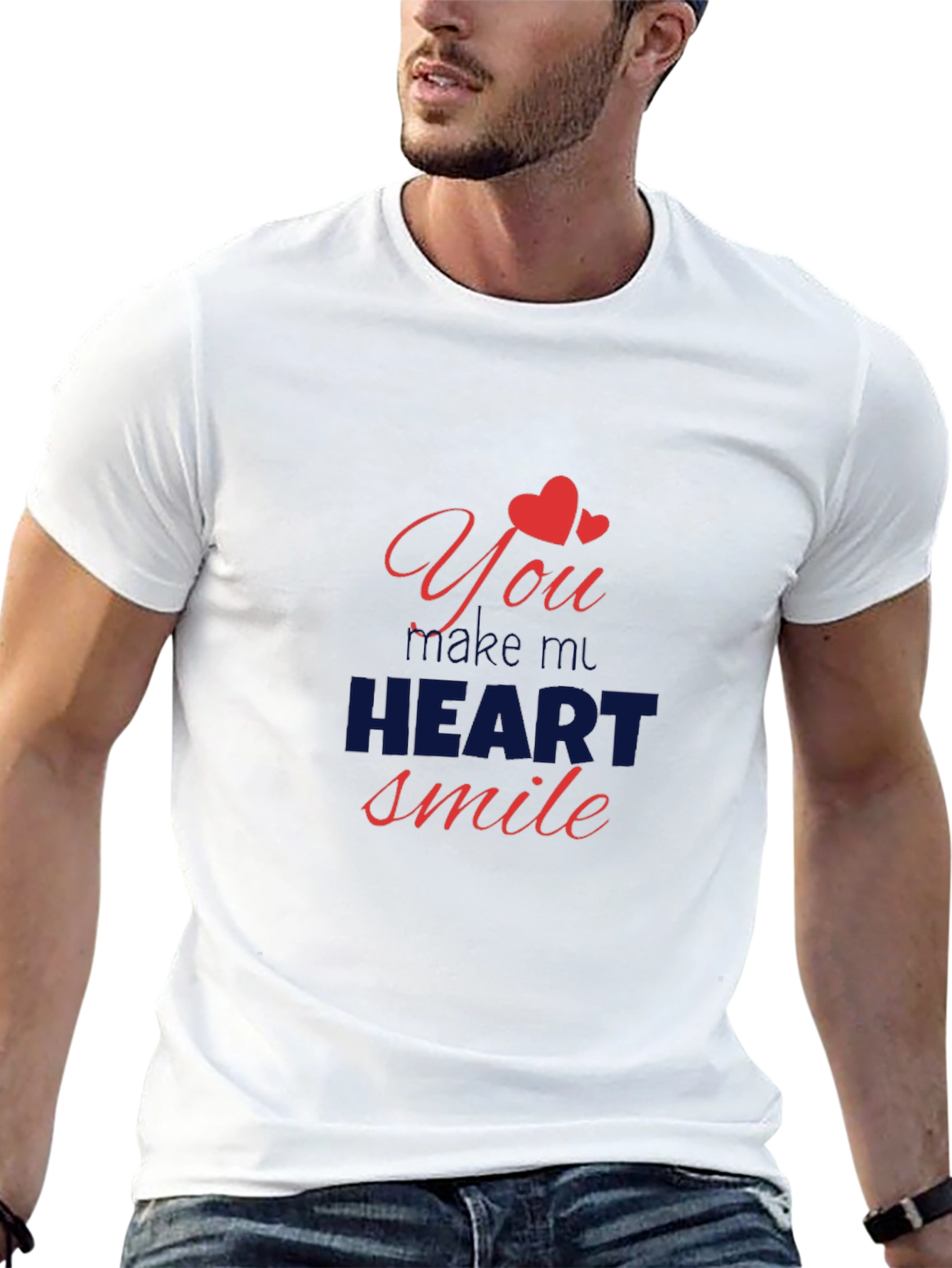 Heart Smile Black Graphic Tee