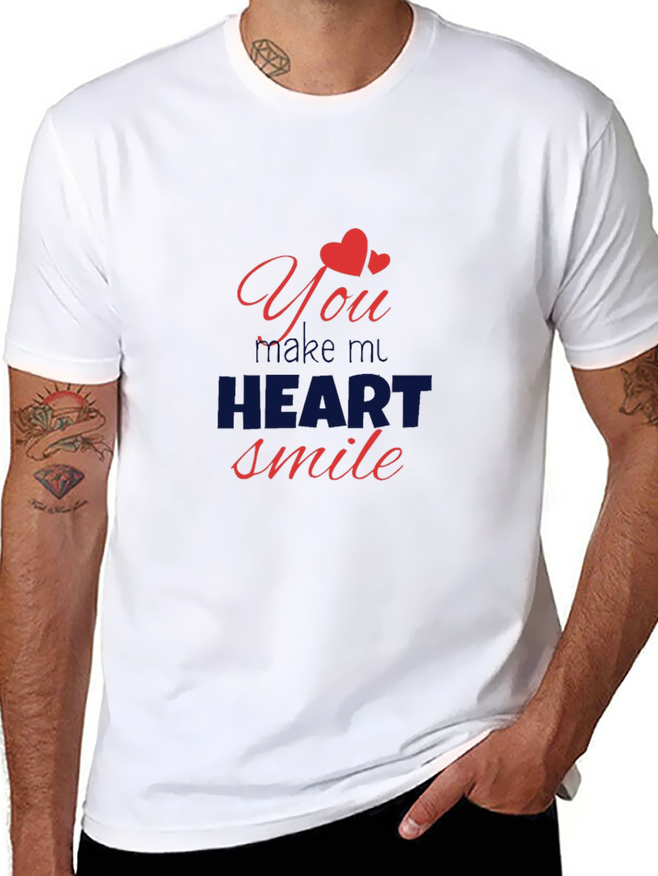 Heart Smile Black Graphic Tee