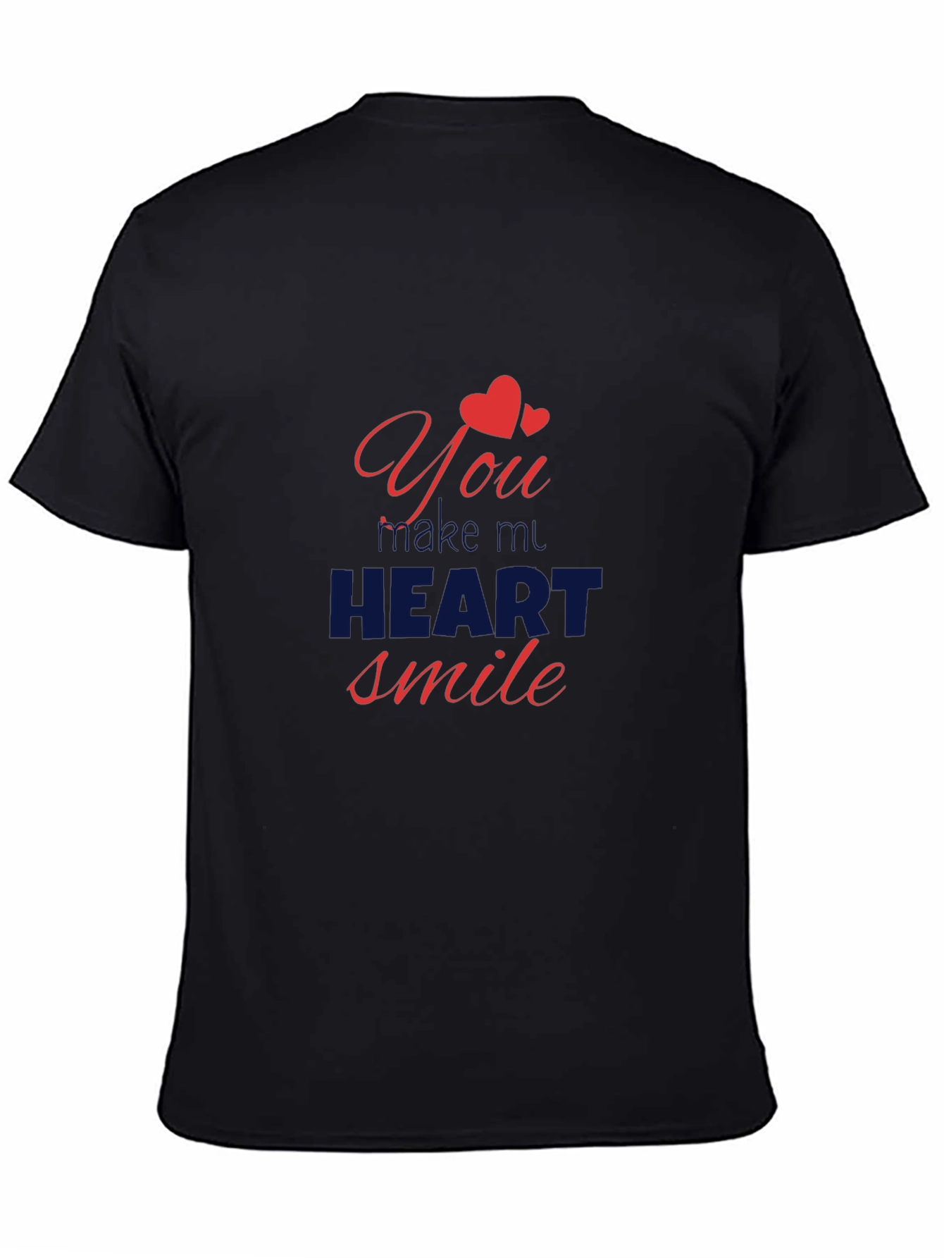 Heart Smile Black Graphic Tee