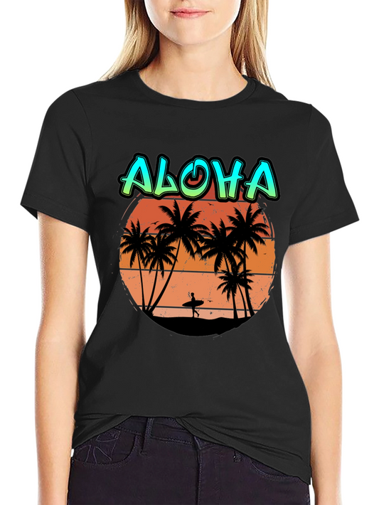 Aloha Beach Sunset T-Shirt - Tropical Island Vibes