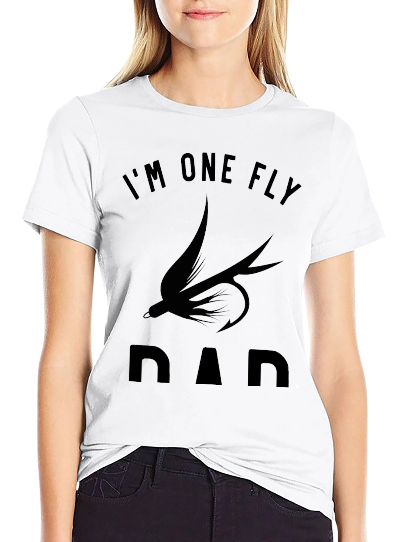 Im One Fly Dad T-Shirt Black Cotton Graphic Tee