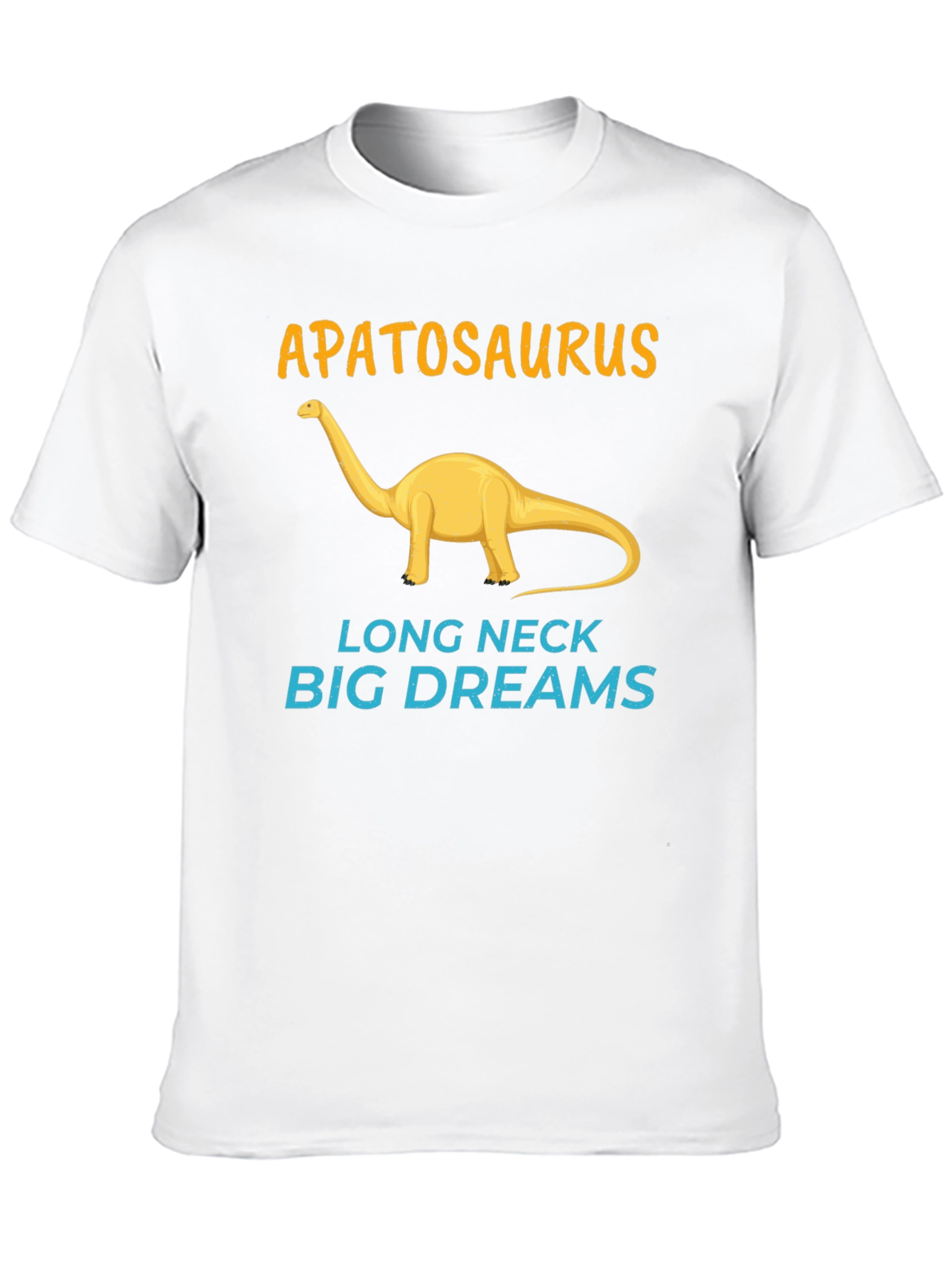 Apatosaurus Long Neck Big Dreams Black T-Shirt