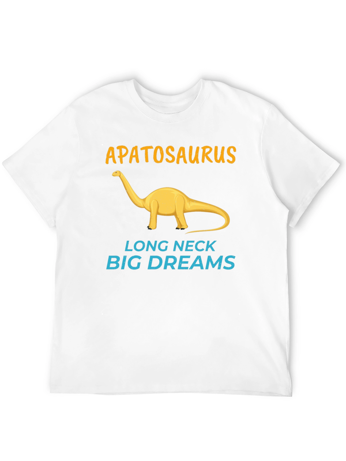 Apatosaurus Long Neck Big Dreams Black T-Shirt