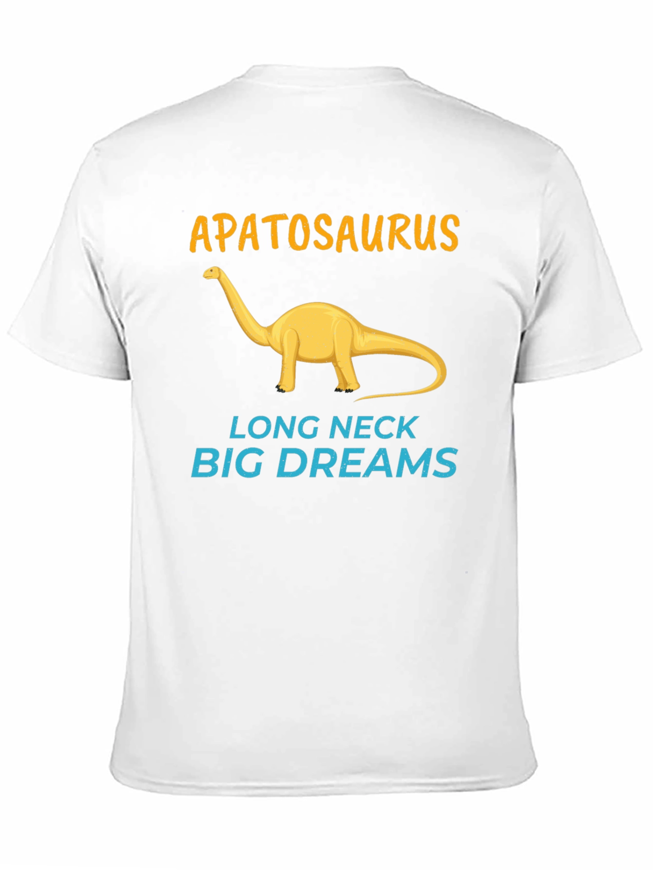 Apatosaurus Long Neck Big Dreams Black T-Shirt