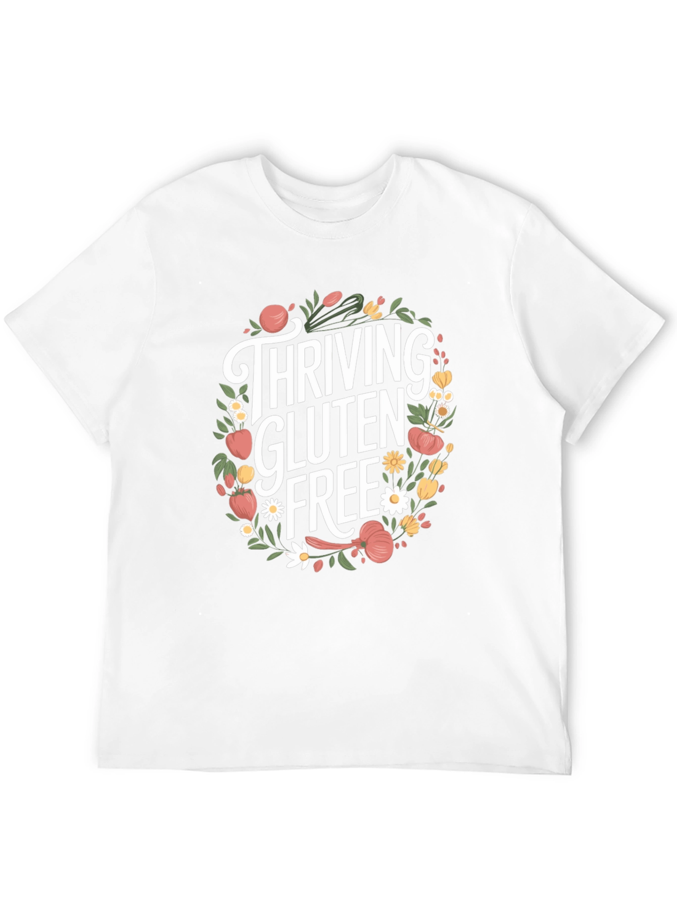 Thriving Gluten Free T-Shirt - Floral Design