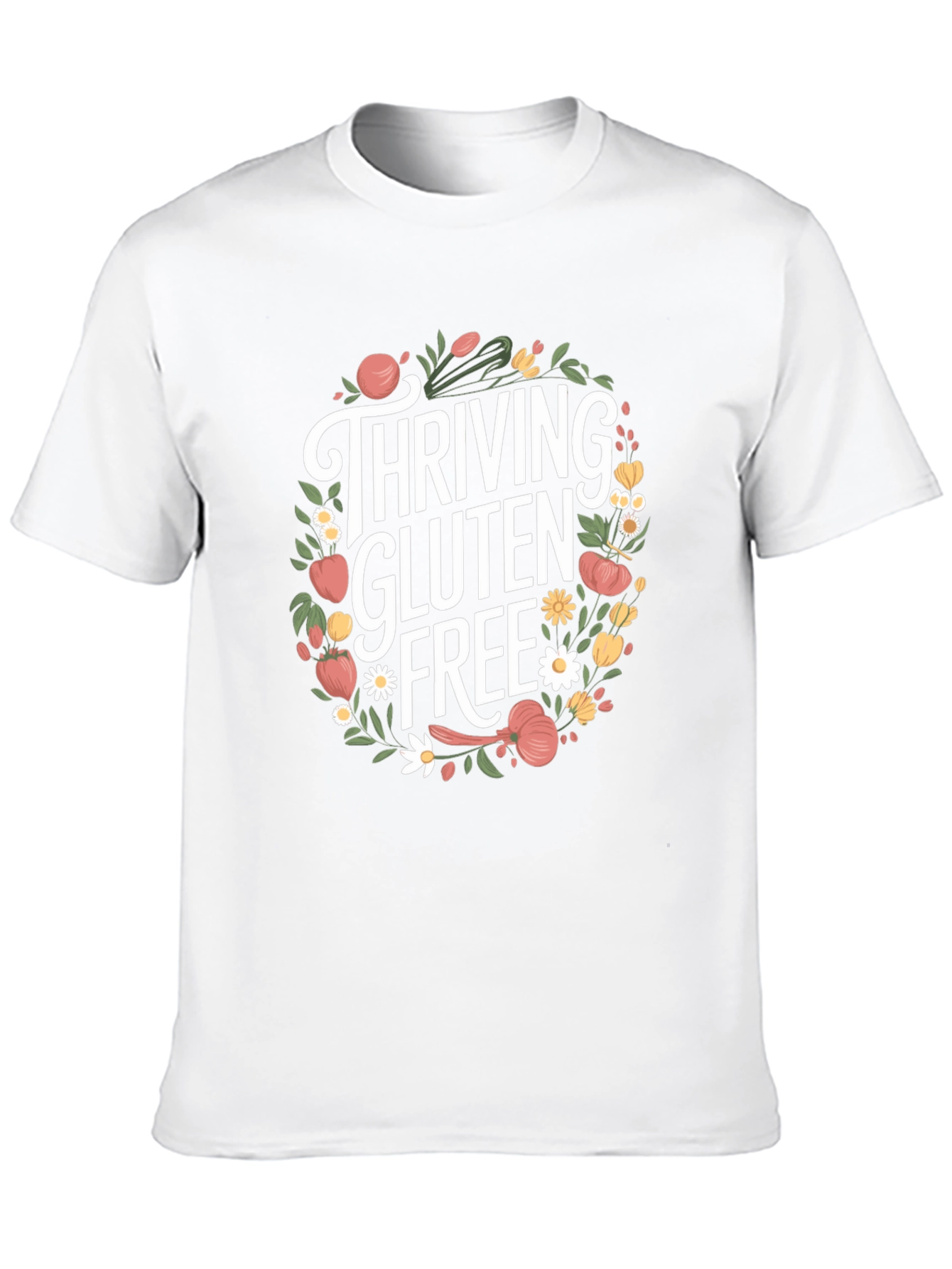 Thriving Gluten Free T-Shirt - Floral Design