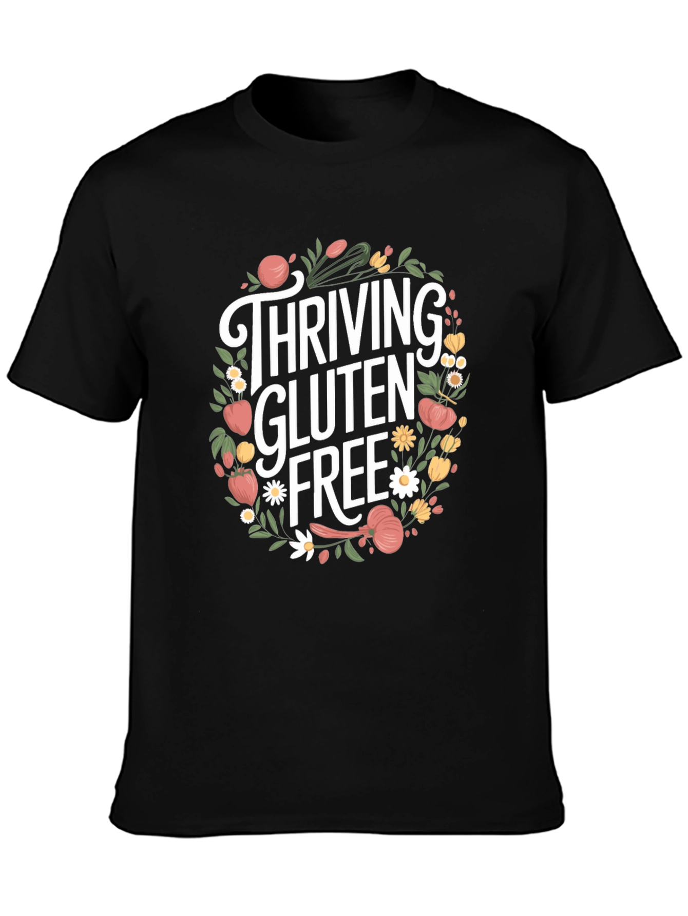 Thriving Gluten Free T-Shirt - Floral Design