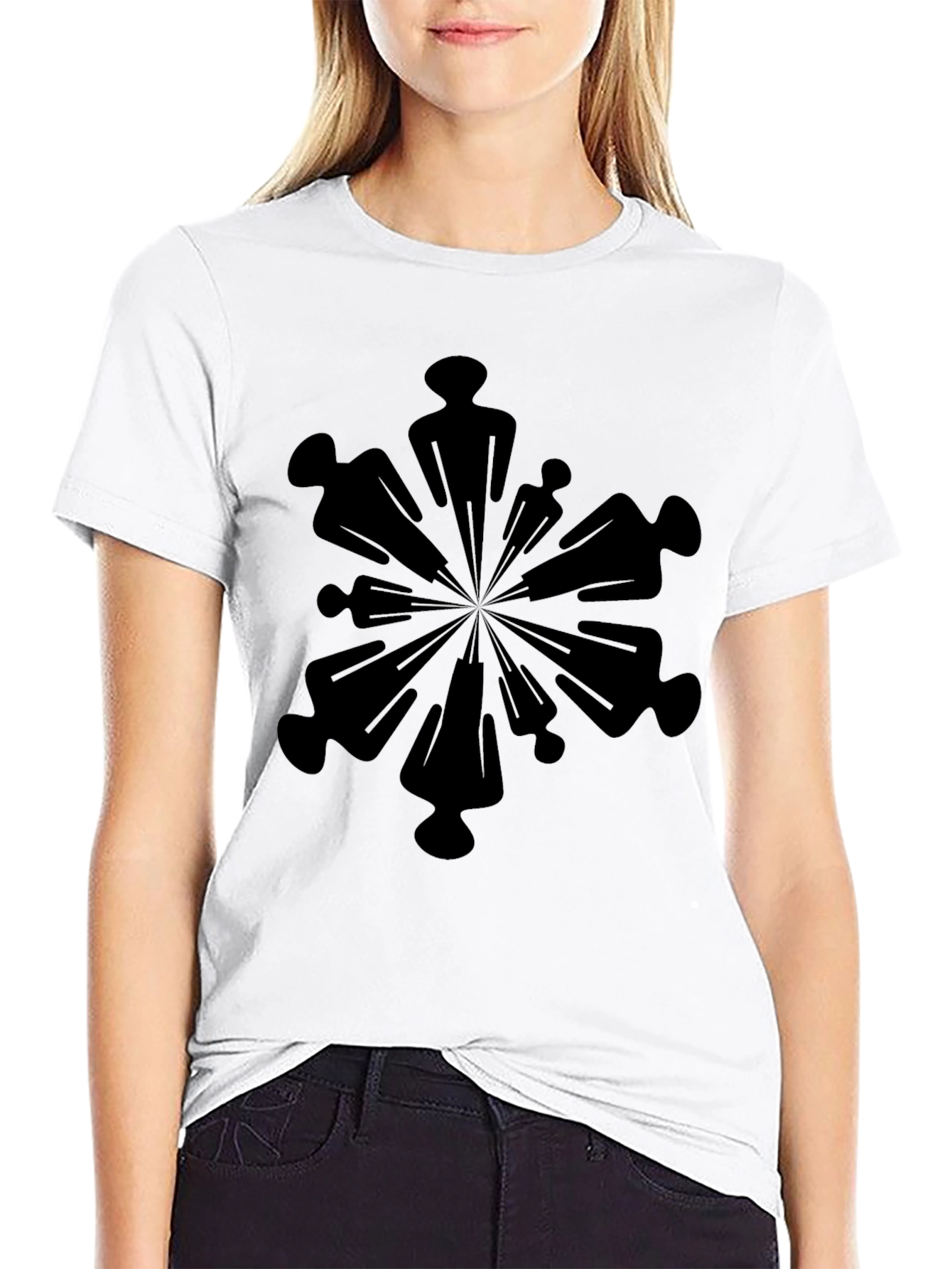 Geometric Silhouette Graphic Tee