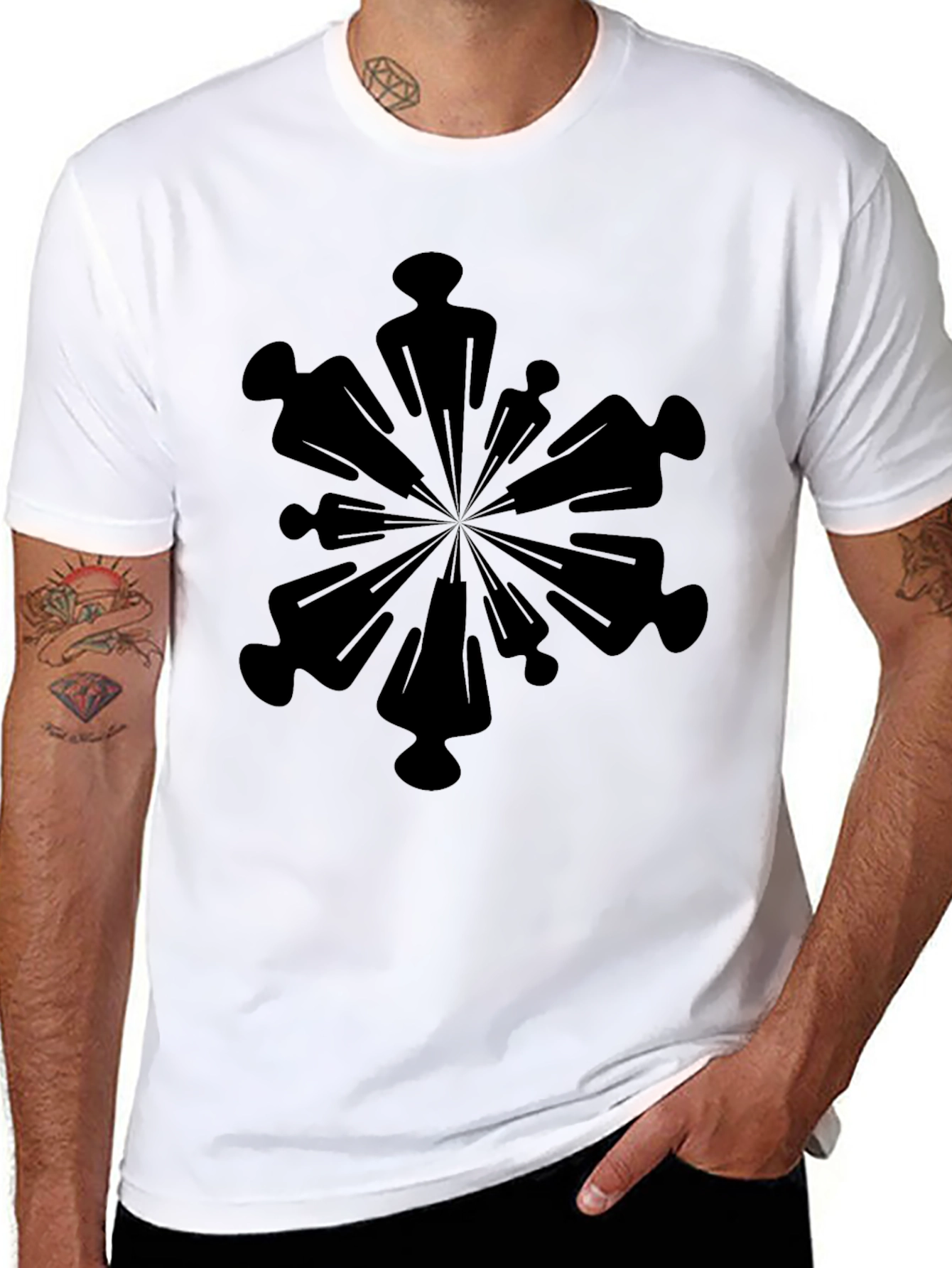 Geometric Silhouette Graphic Tee