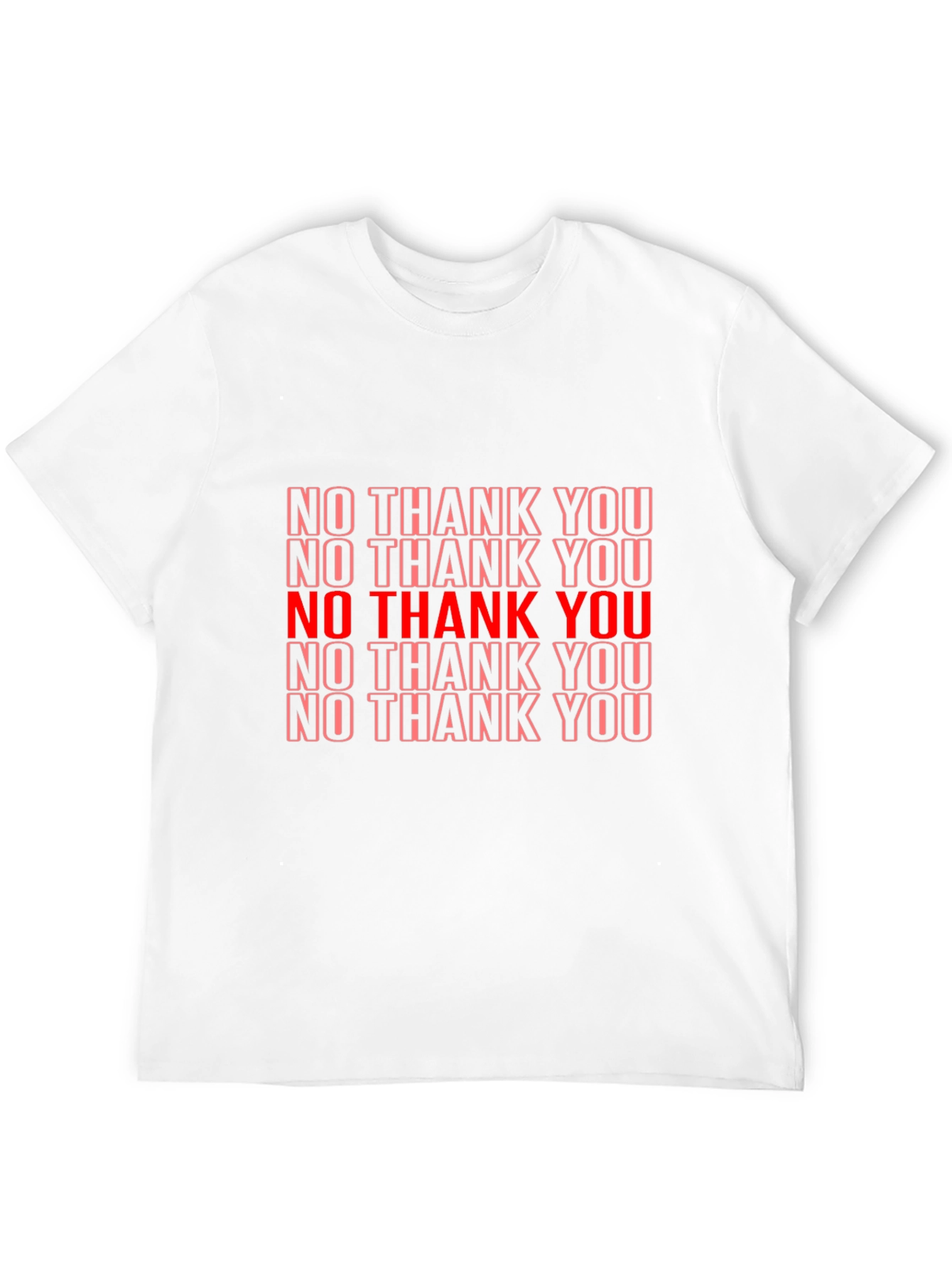 No Thank You Graphic Black T-Shirt