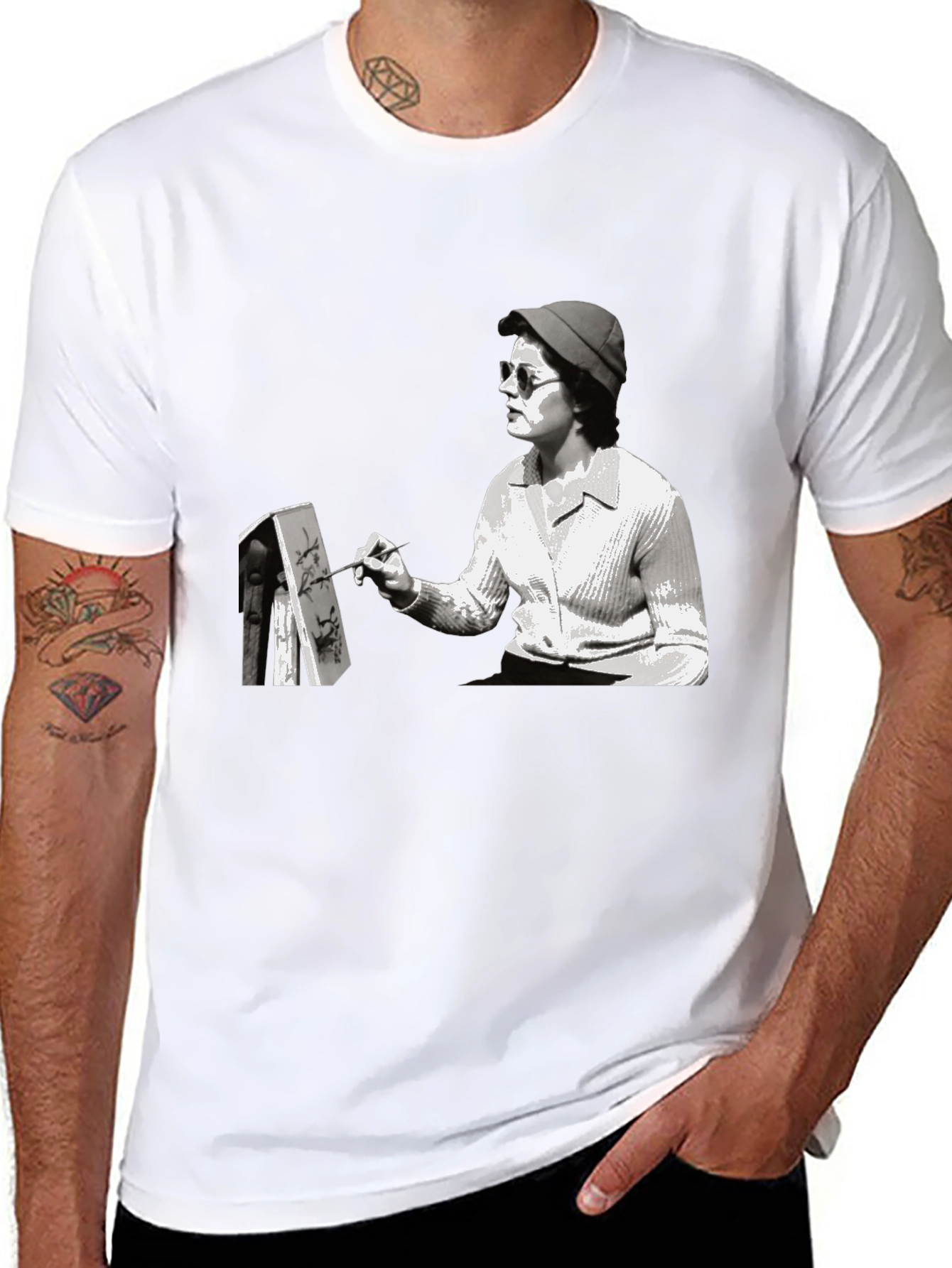 Artist Graphic Tee - Black Cotton T-Shirt