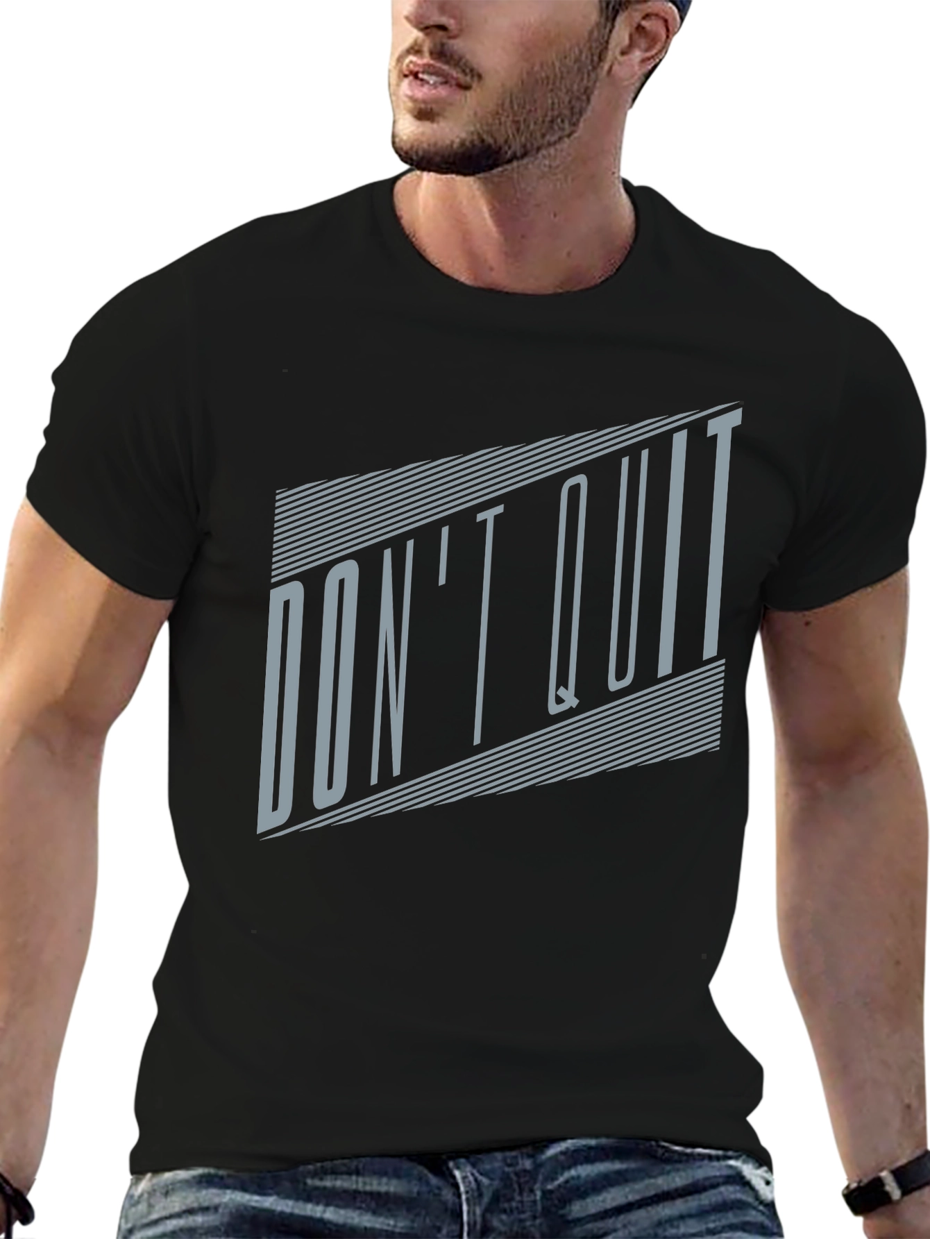 Dont Quit Graphic Tee - Motivational Black T-Shirt