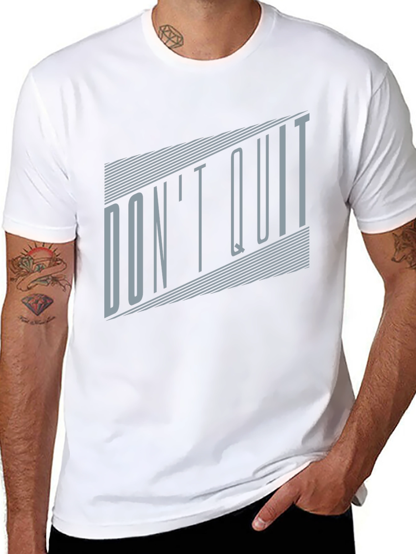 Dont Quit Graphic Tee - Motivational Black T-Shirt
