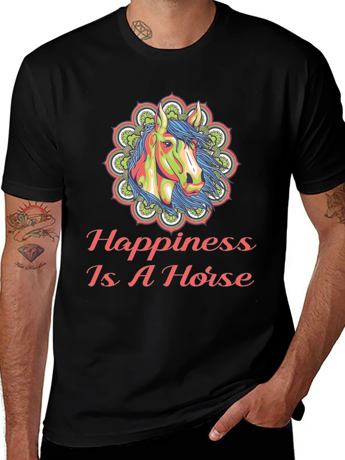 Happiness Is A Horse Graphic Tee