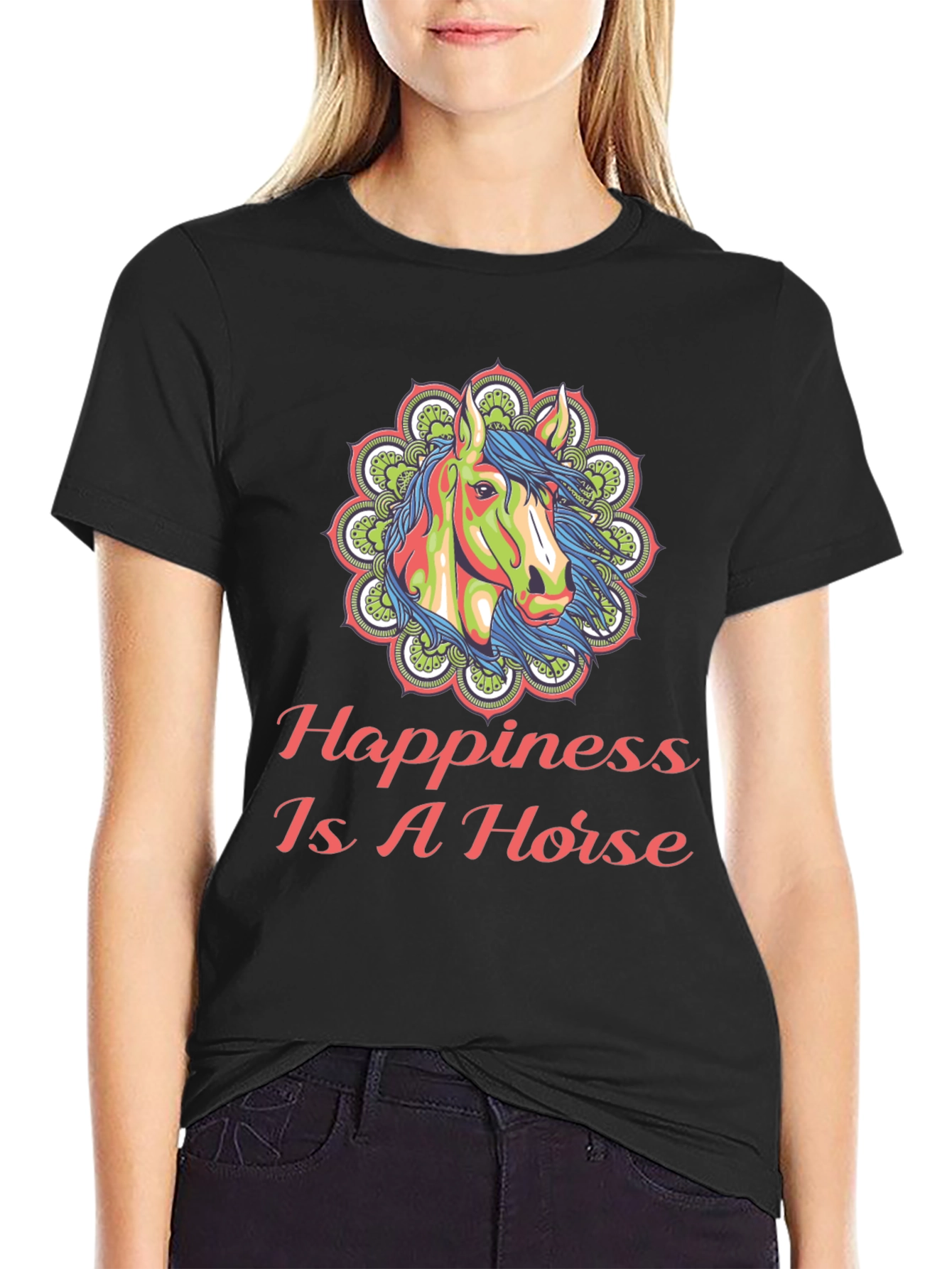 Happiness Is A Horse Graphic Tee