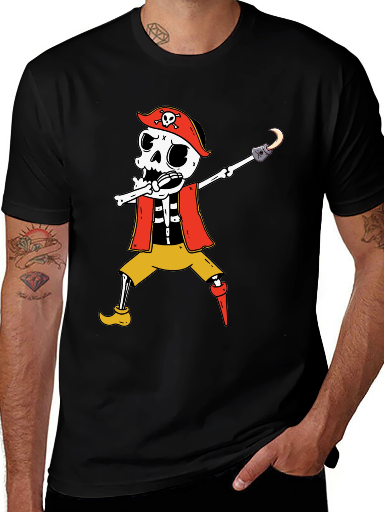 Pirate Skeleton Graphic T-Shirt
