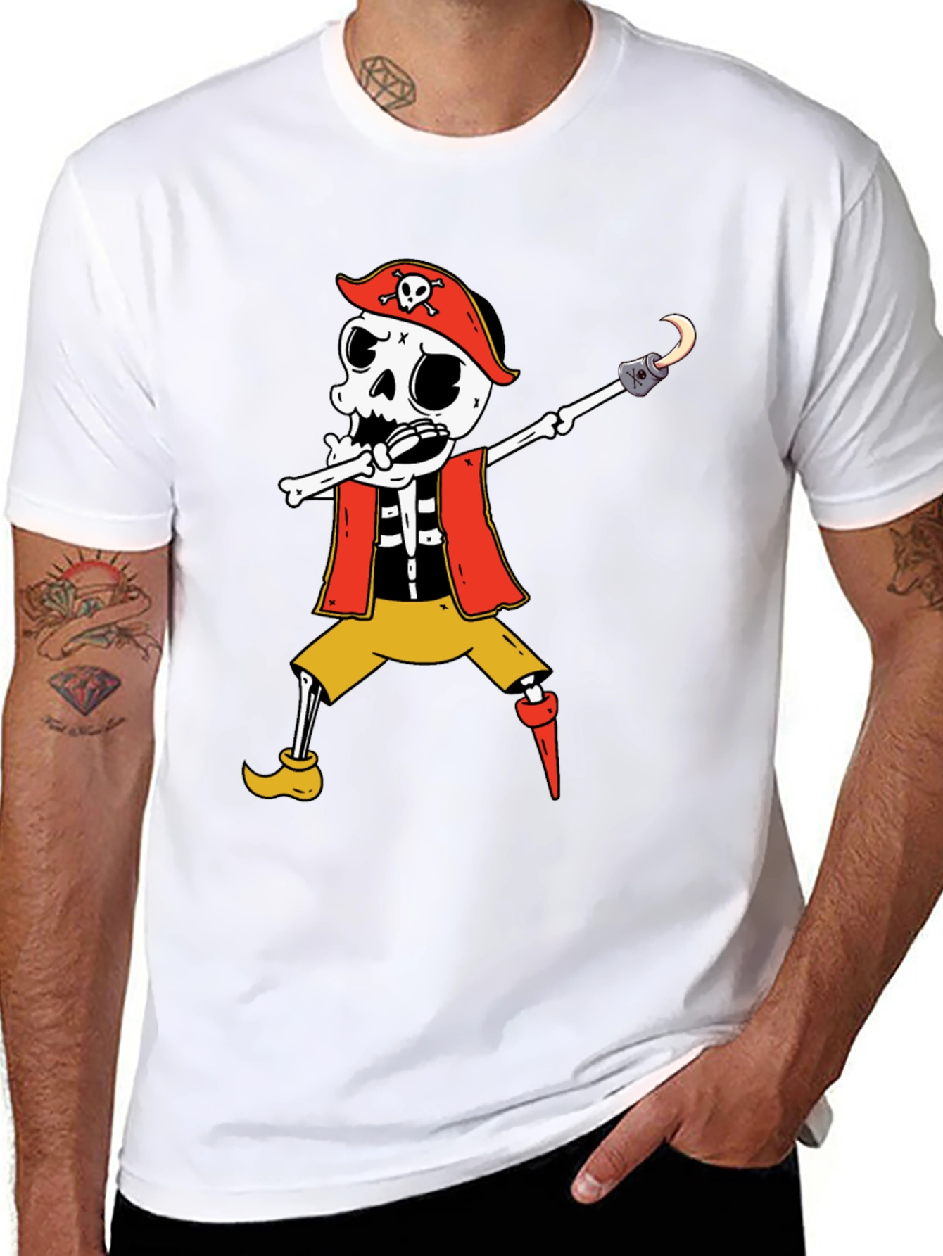 Pirate Skeleton Graphic T-Shirt