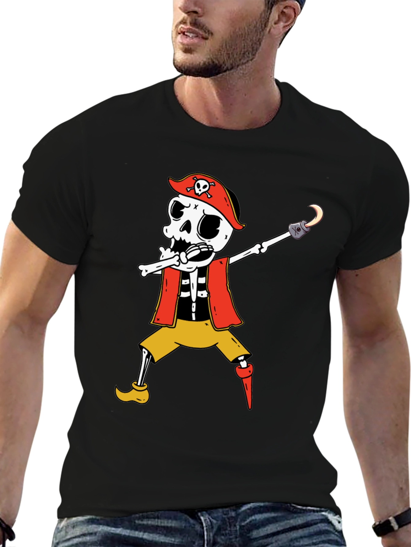 Pirate Skeleton Graphic T-Shirt